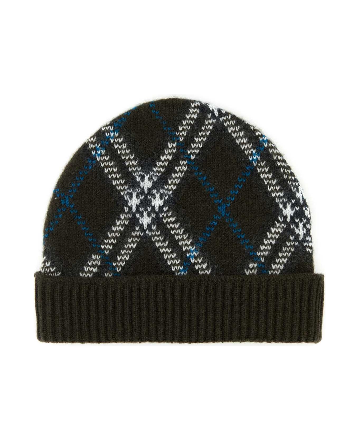 Burberry Embroidered Cashmere Blend Beanie Hat - SNUG