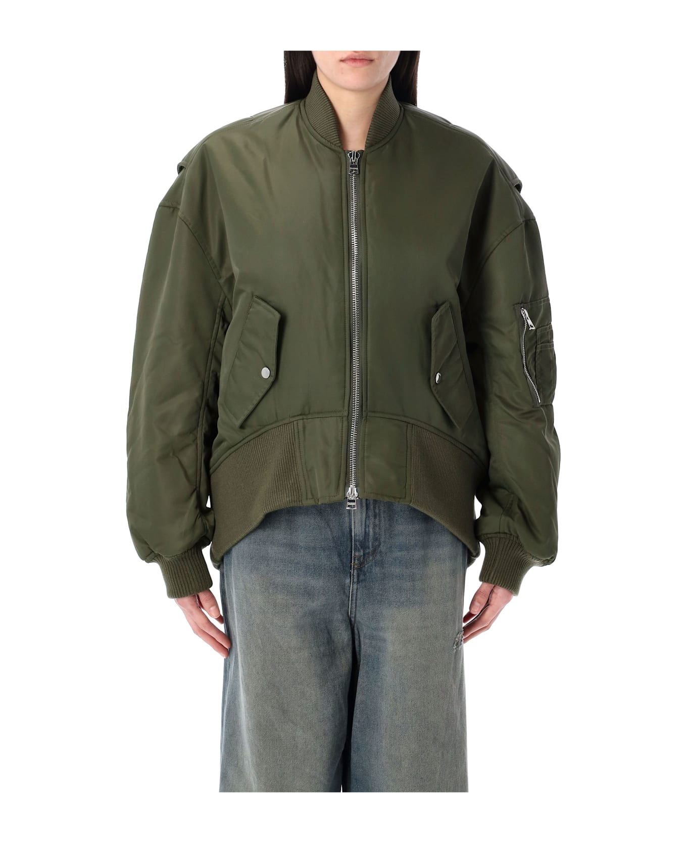 J.W. Anderson Oversized Bomber Jacket - OLIVE