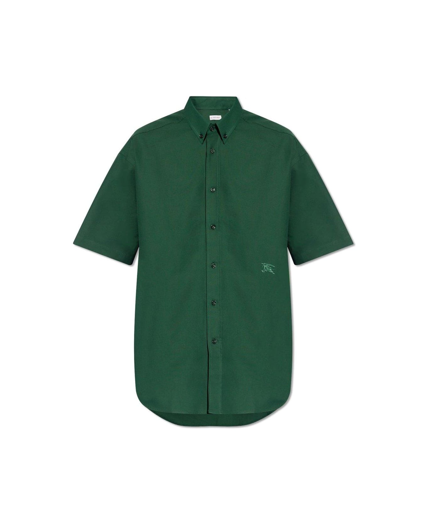 Burberry Logo-embroidered Short Sleeved Shirt - Ivy シャツ