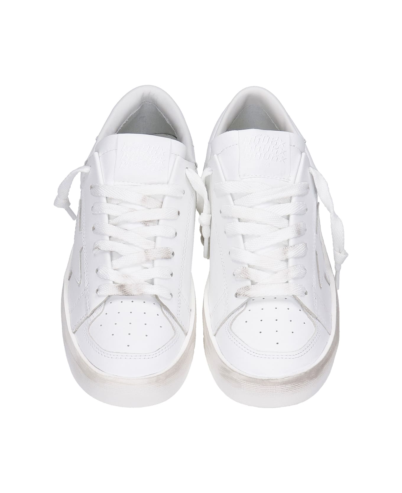 Golden Goose Stardan Sneakers In White Leather - white
