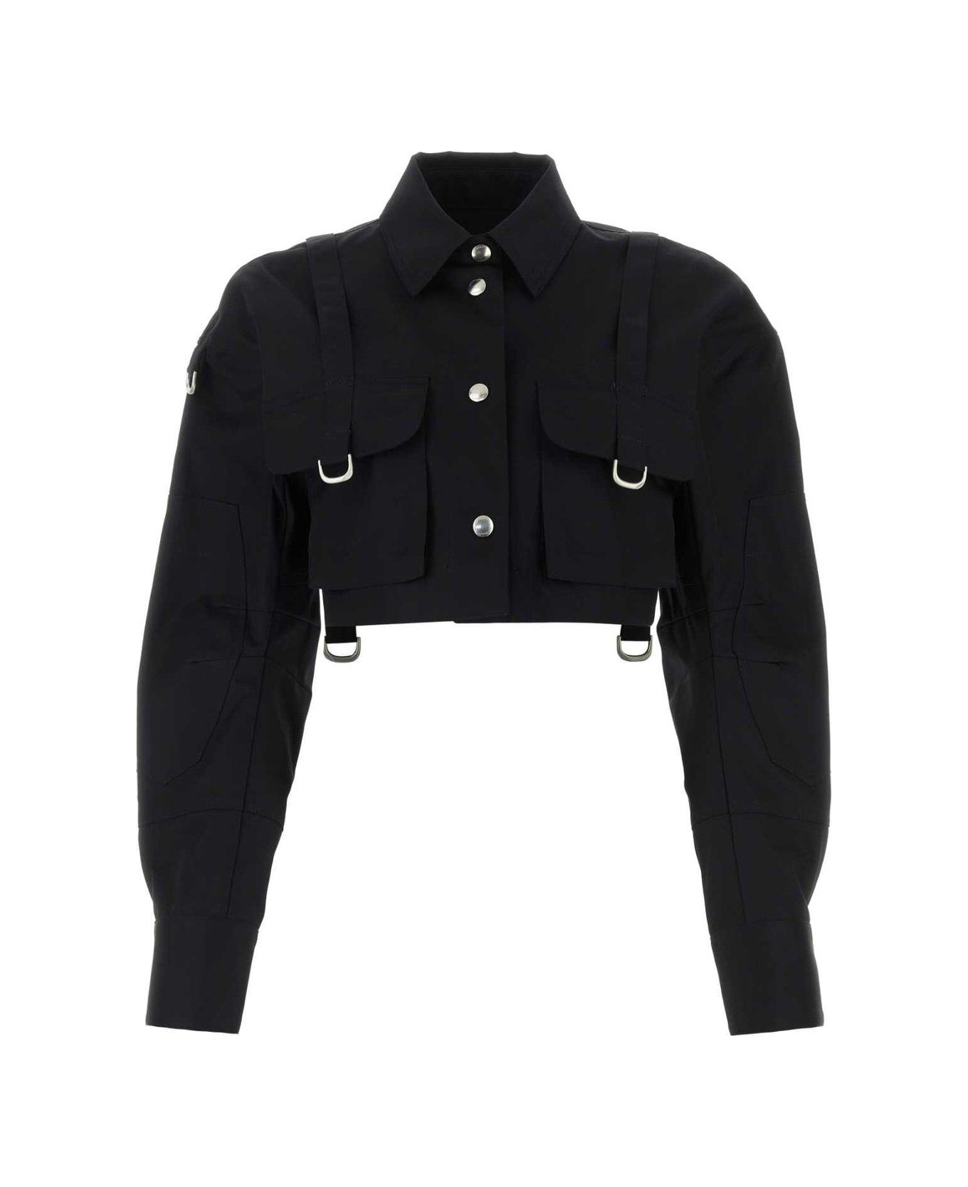 Off-White Buttoned Long-sleeved Jacket - Nero