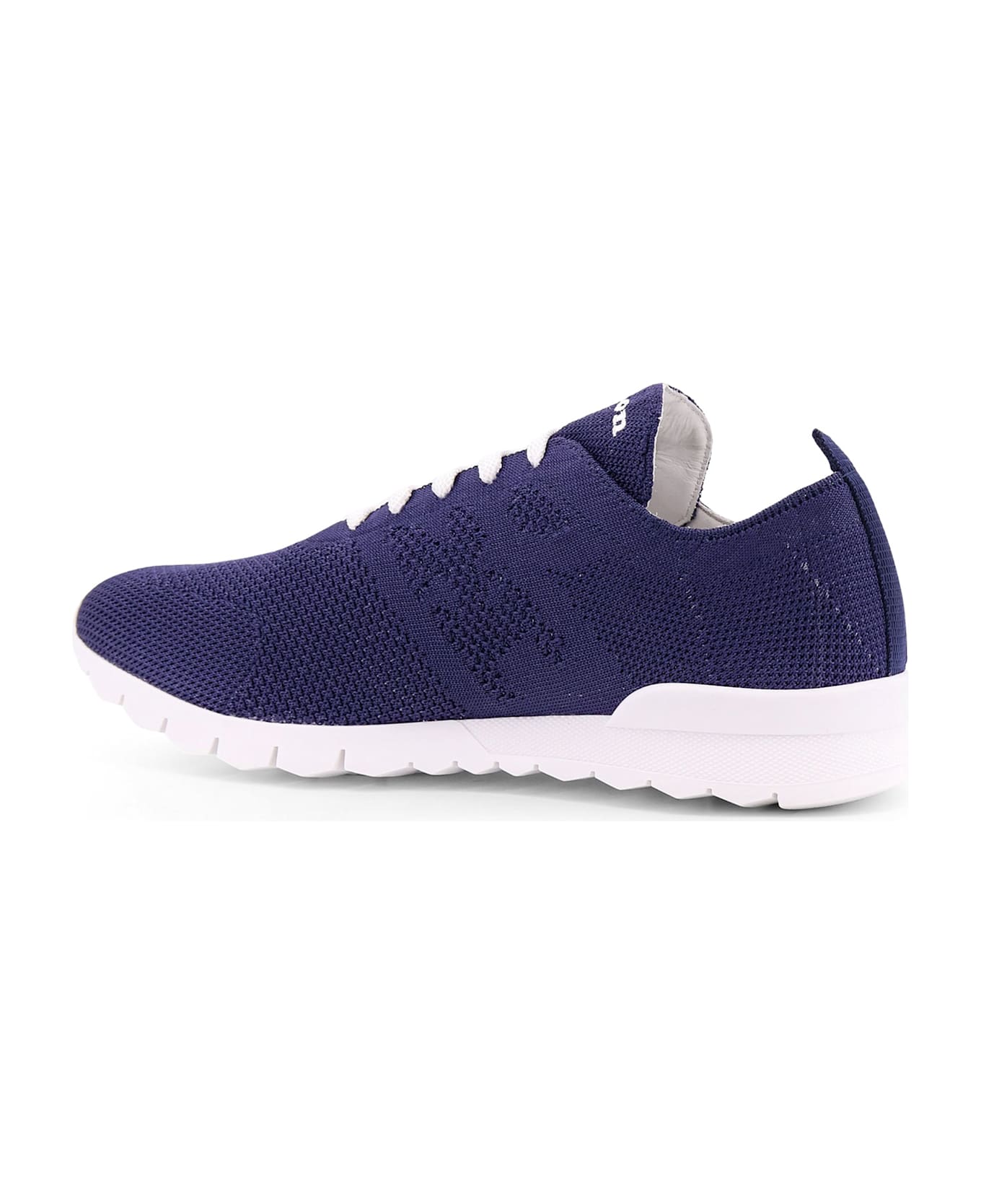 Kiton Knit Sneakers With Lateral Monogram - Blue