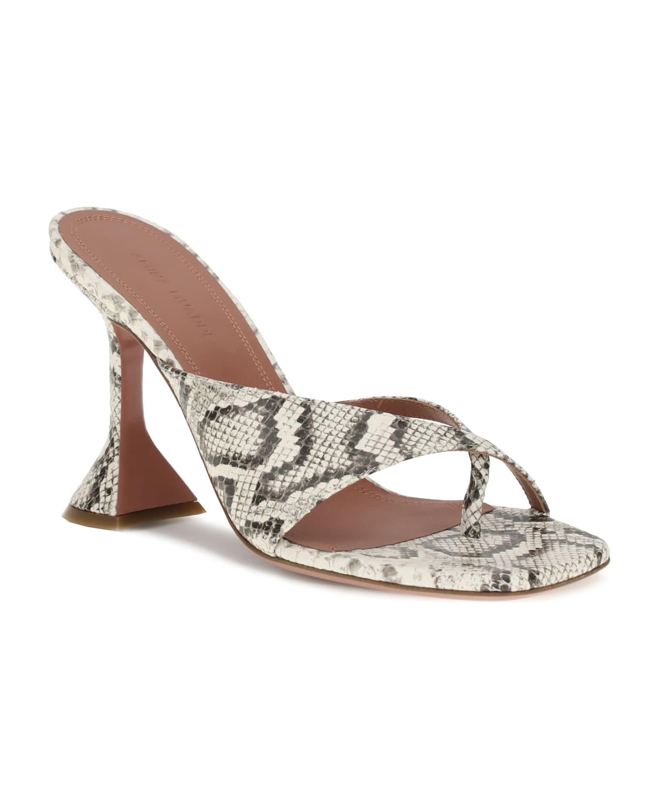 Amina Muaddi Python-patterned Shiona Sandals