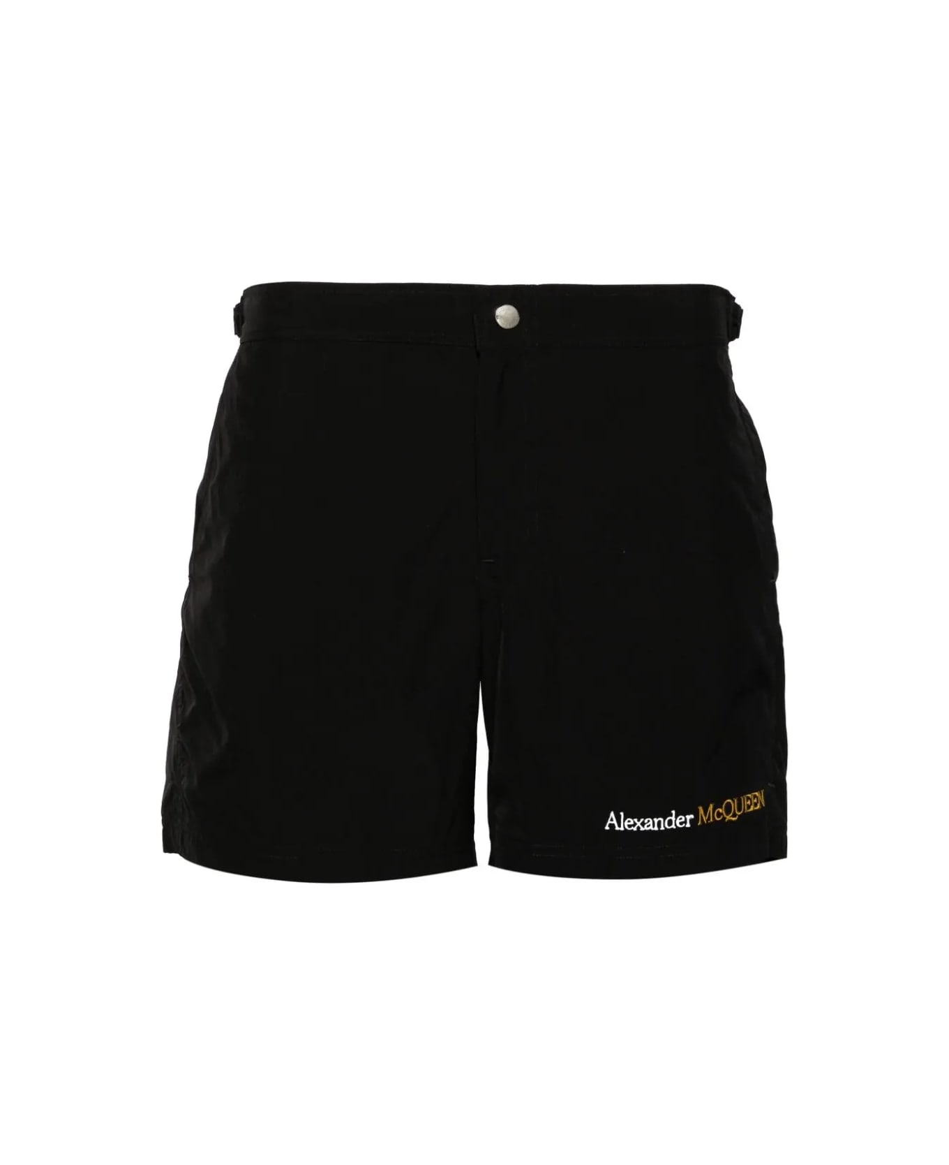 Alexander McQueen Black Swimwear With Two-tone Logo - Black