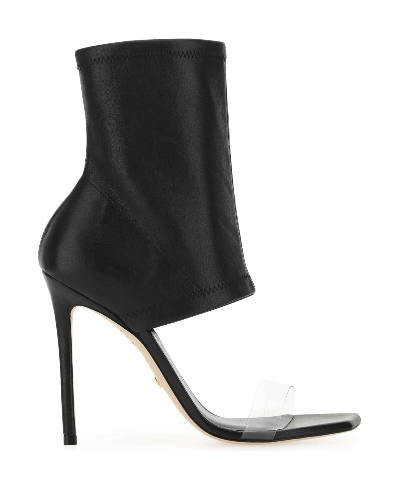 Stuart Weitzman Black Nappa Leather Frontrow Ankle Boots - BLACKCLEAR