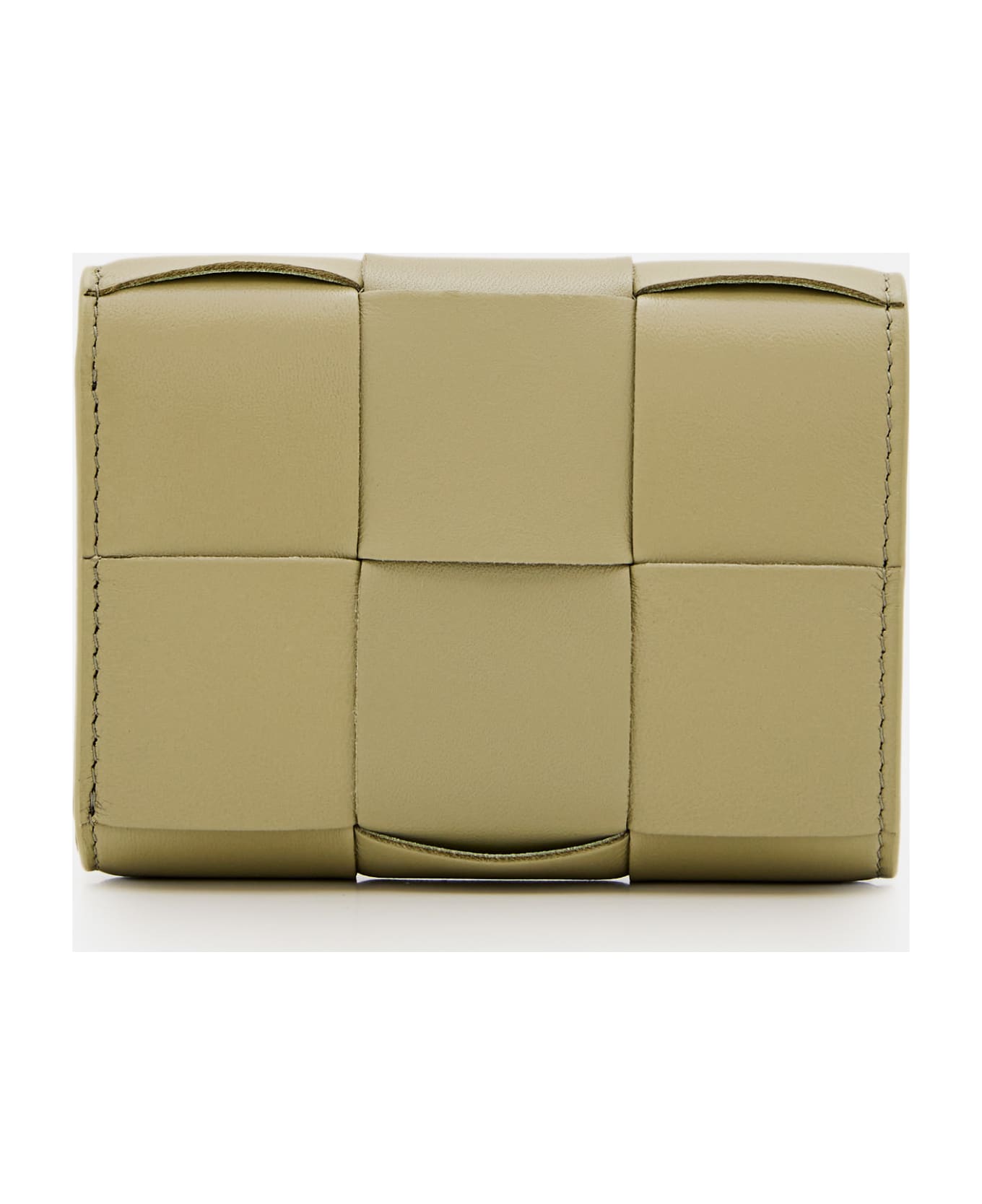 Bottega Veneta Tri-fold Leather Wallet - Beige