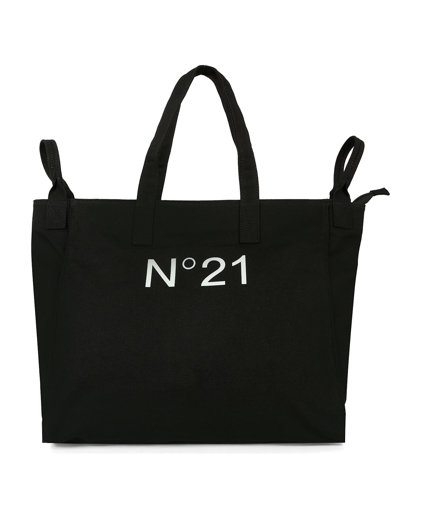 N.21 Black Bag For Girl With Logo - Black