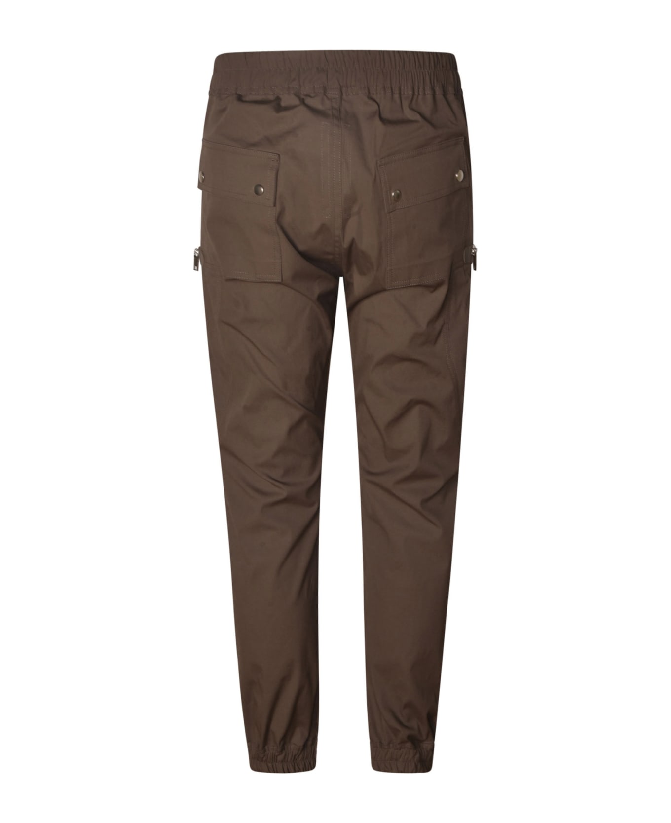 Rick Owens Drawstring Waist Zipped Pockets Applique Trousers - Polvere スウェットパンツ