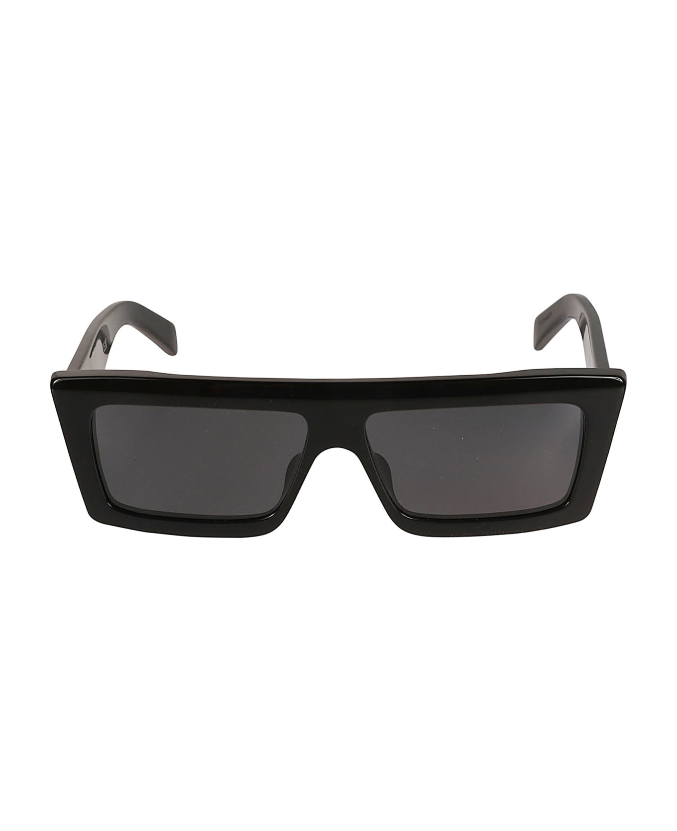 Celine Flat Top Rectangular Lens Sunglasses - 01A - Black