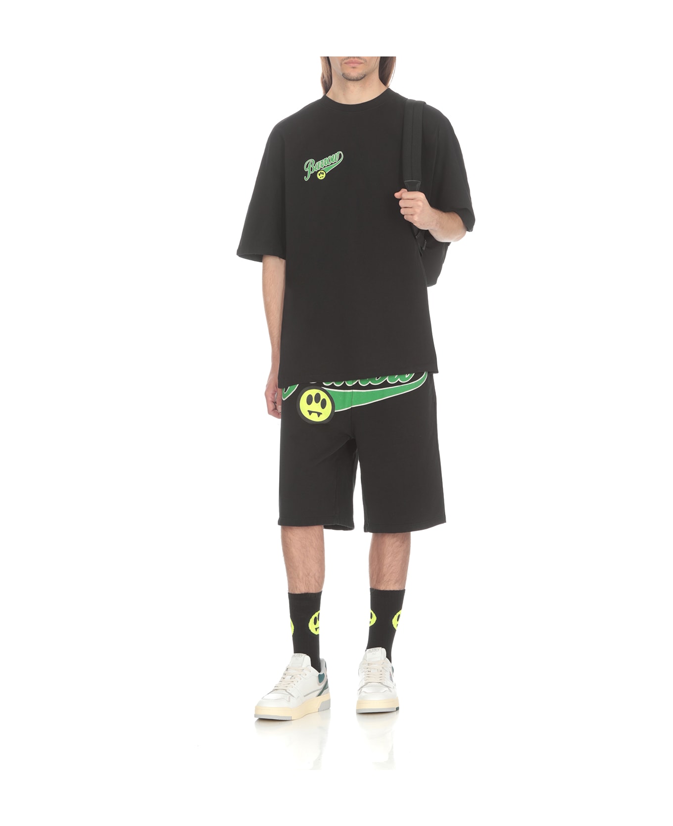 Barrow T-shirt With Logo - Black/Green シャツ