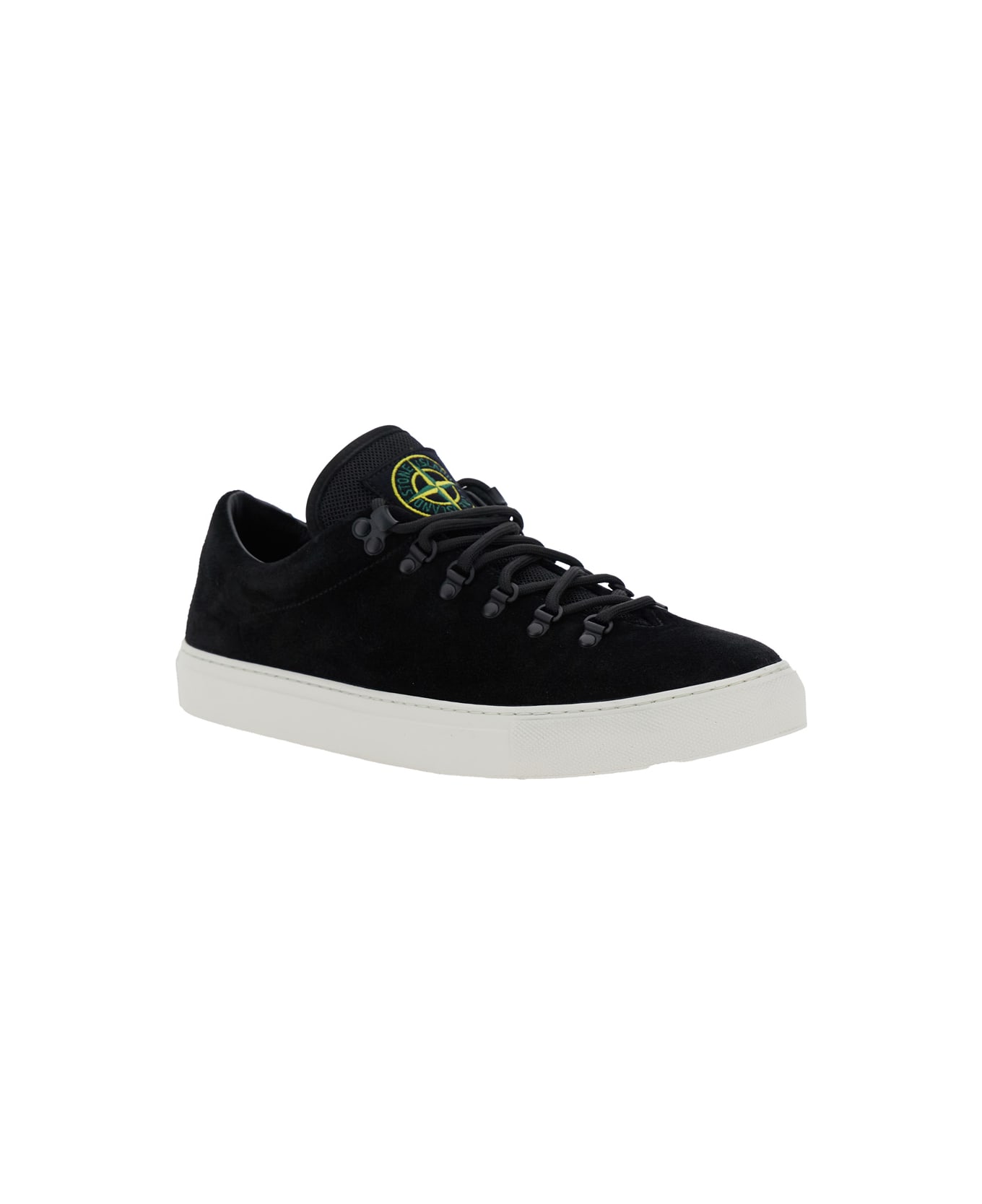 Stone Island Logo Sneakers - Black