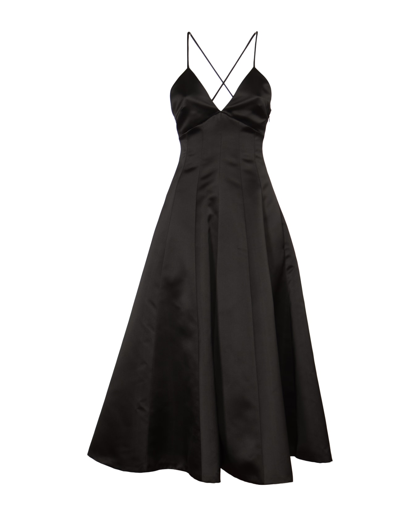 Philosophy di Lorenzo Serafini Stringed Strap Long Dress - Black