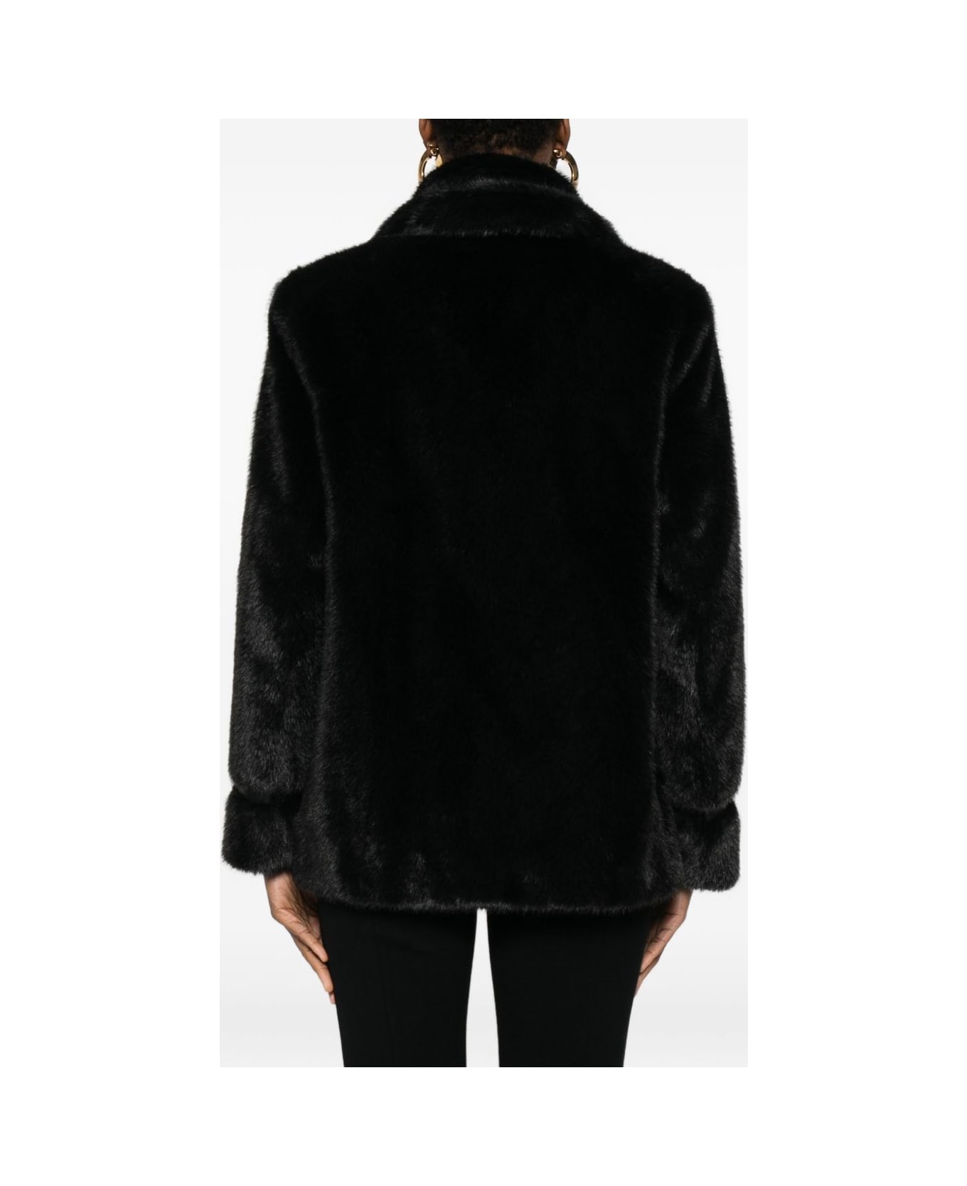 TwinSet Coats Black - Black