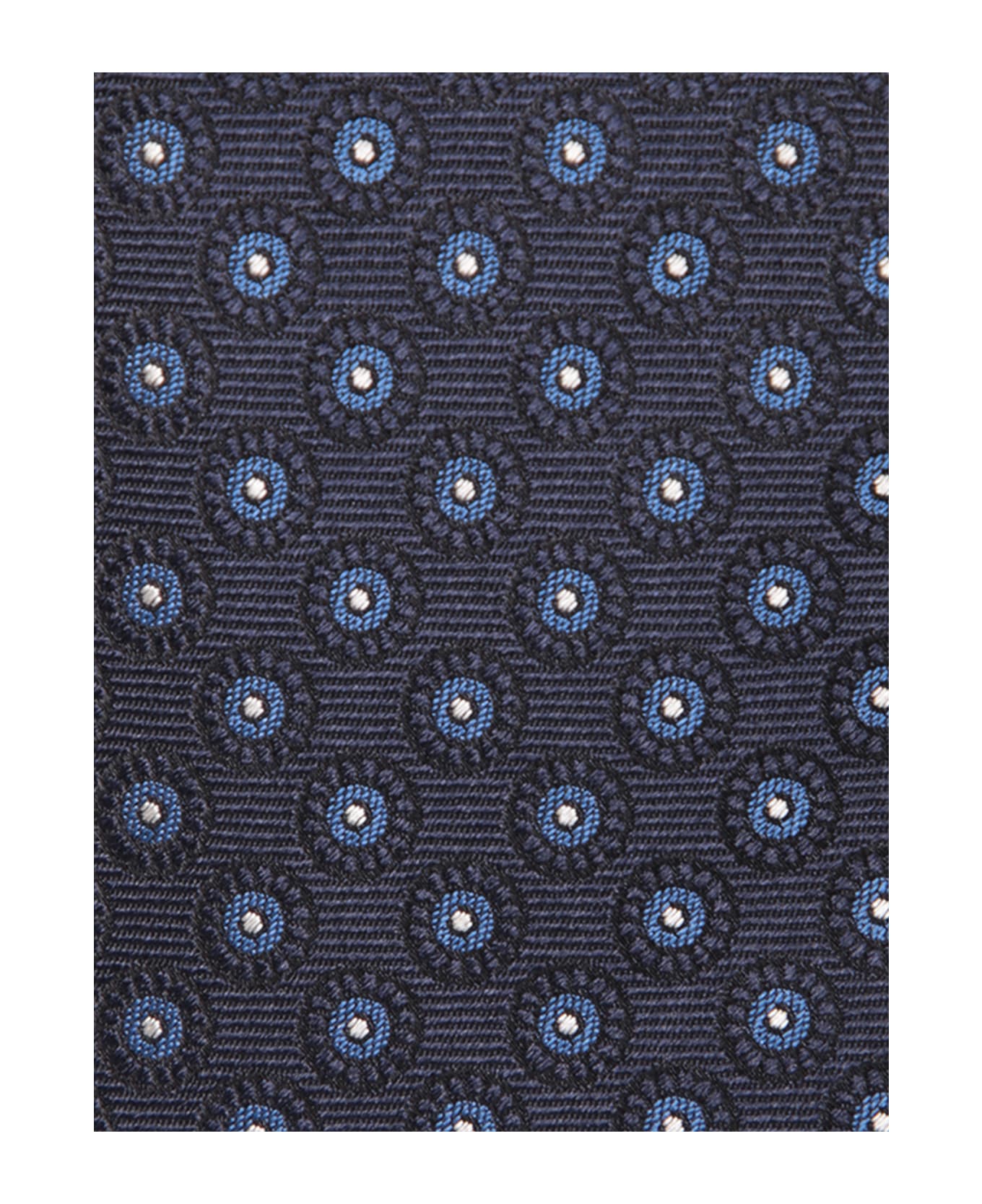 Canali Blue Floral Tie - Blue