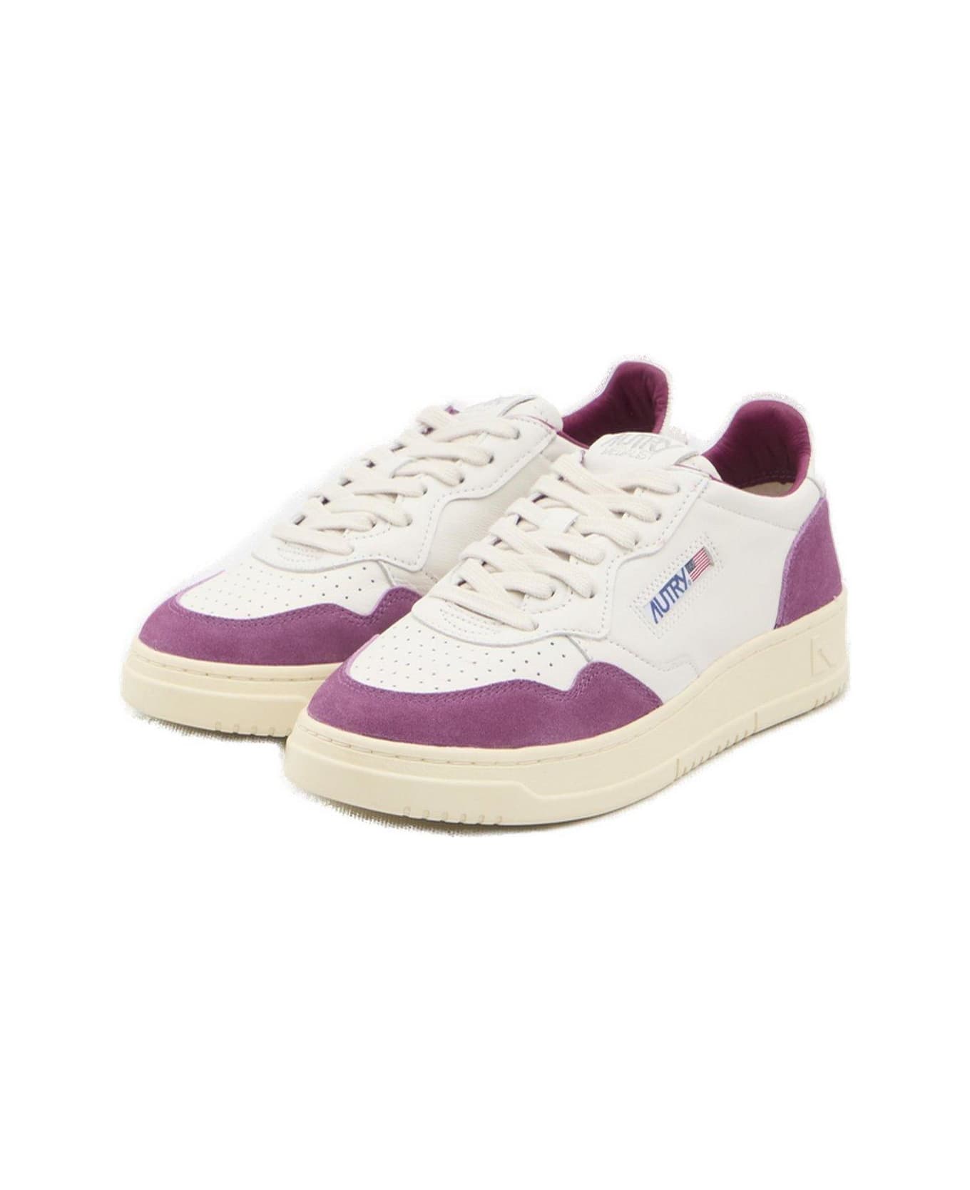 Autry Medalist Low-top Sneakers - White/purple