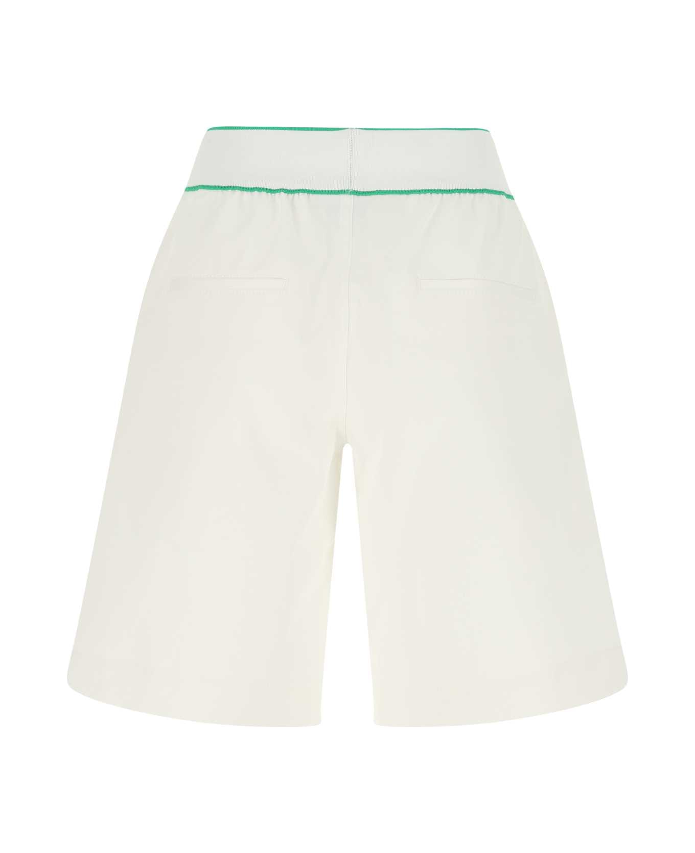 Bottega Veneta White Cotton Bermuda Shorts - 9000 ショートパンツ