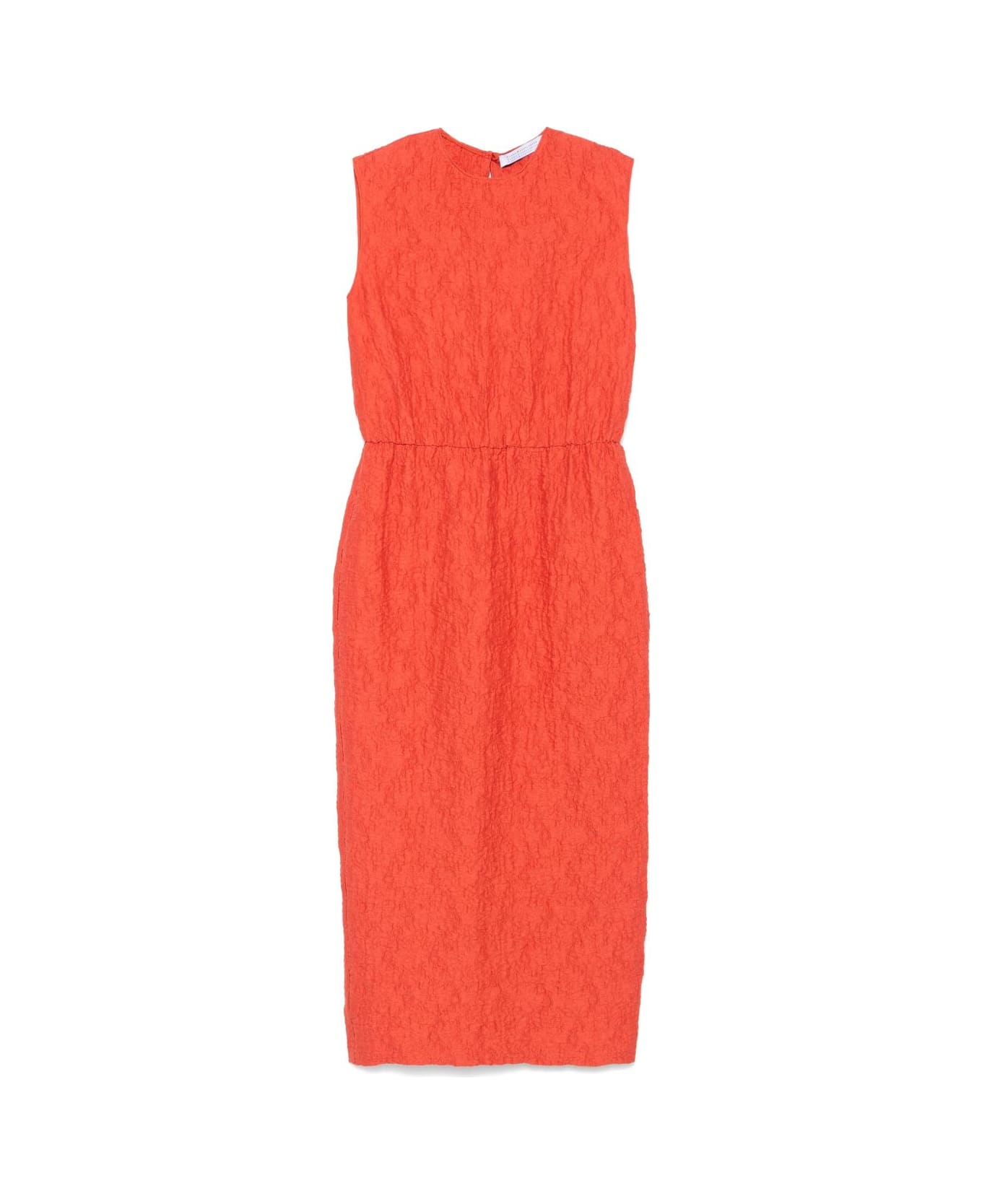 Harris Wharf London Cotton Long Dress - Orange