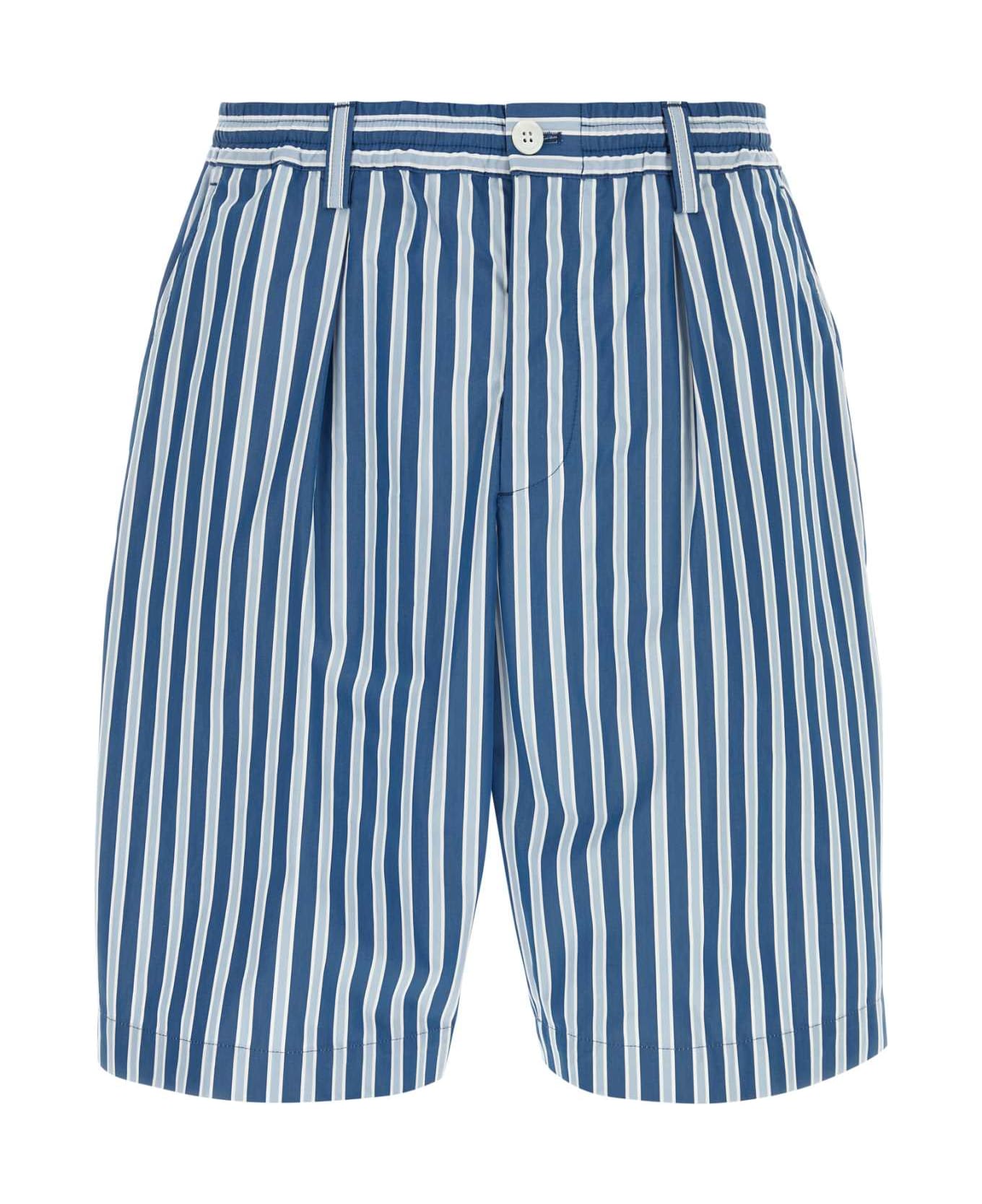 Marni Printed Cotton Bermuda Shorts - OPAL ショートパンツ