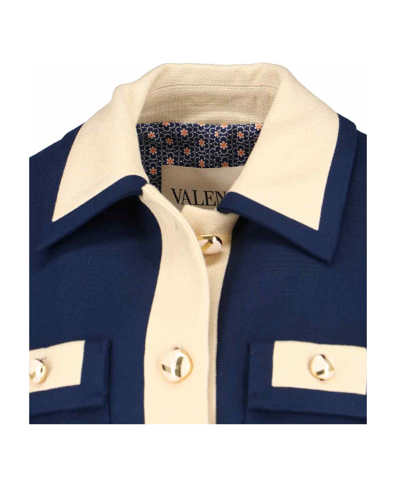 Valentino Two-tone Jacket 
vlogo
 - Blue