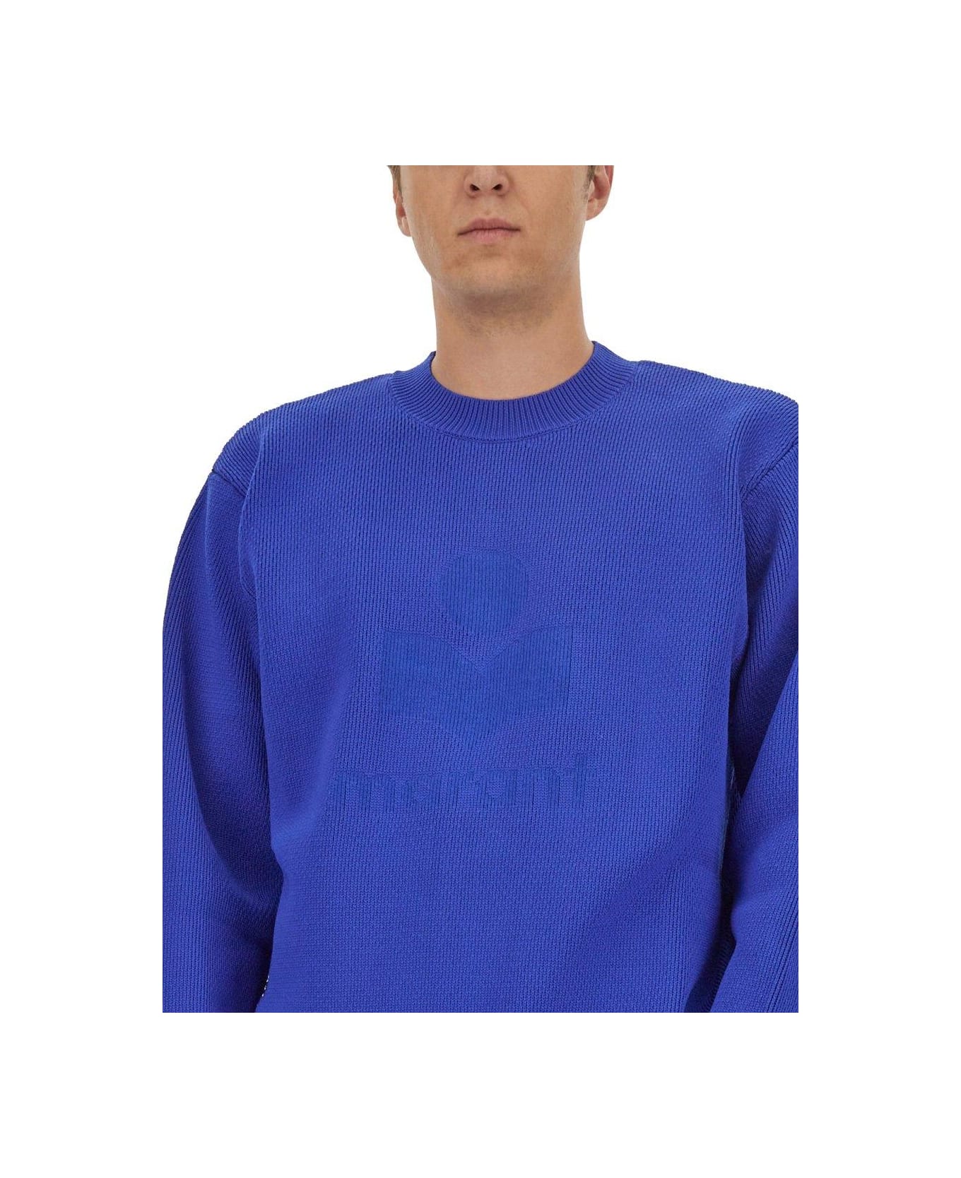 Isabel Marant Logo Intarsia-knitted Crewneck Jumper - Blue ニットウェア