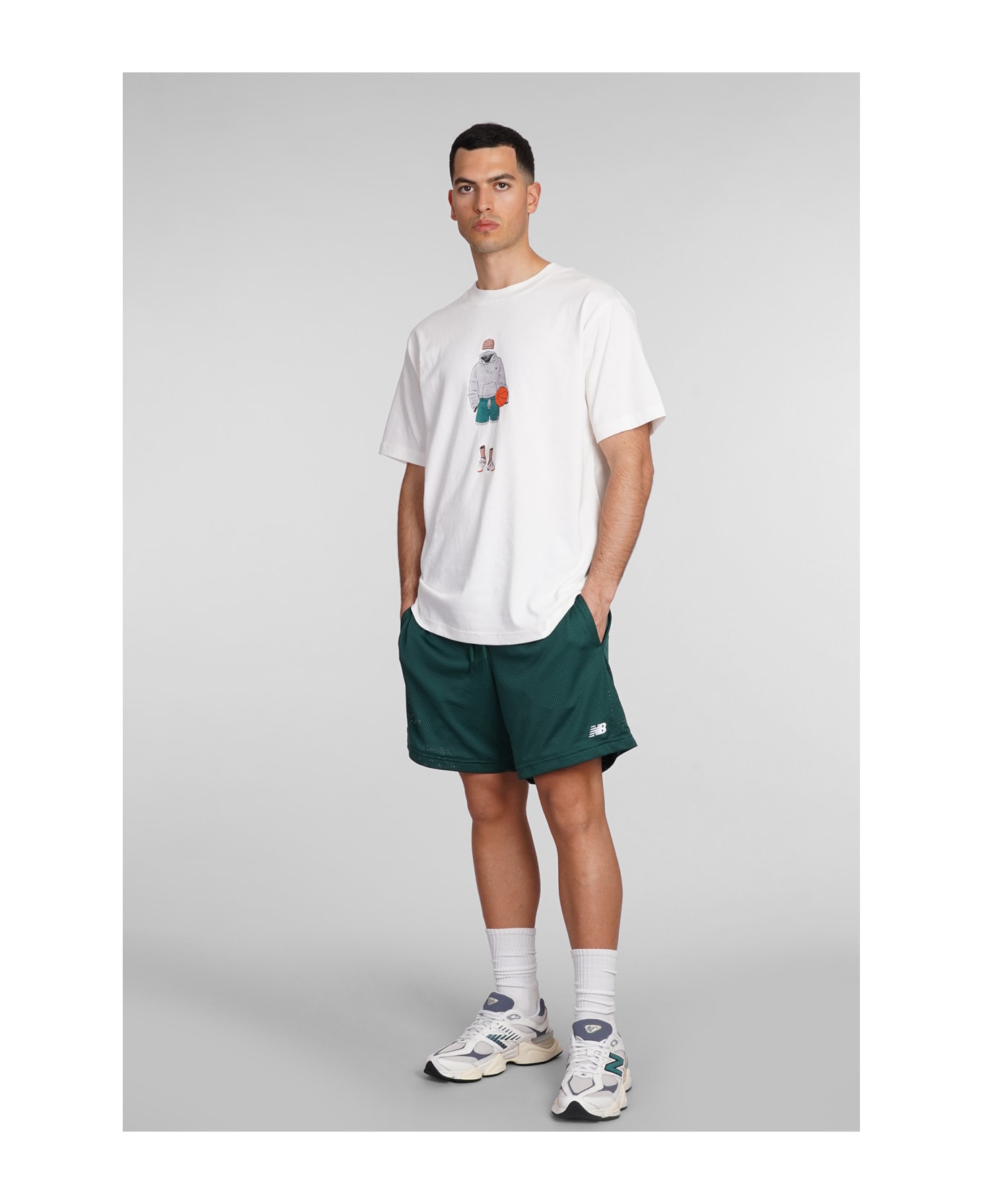 New Balance Shorts In Green Polyester - green