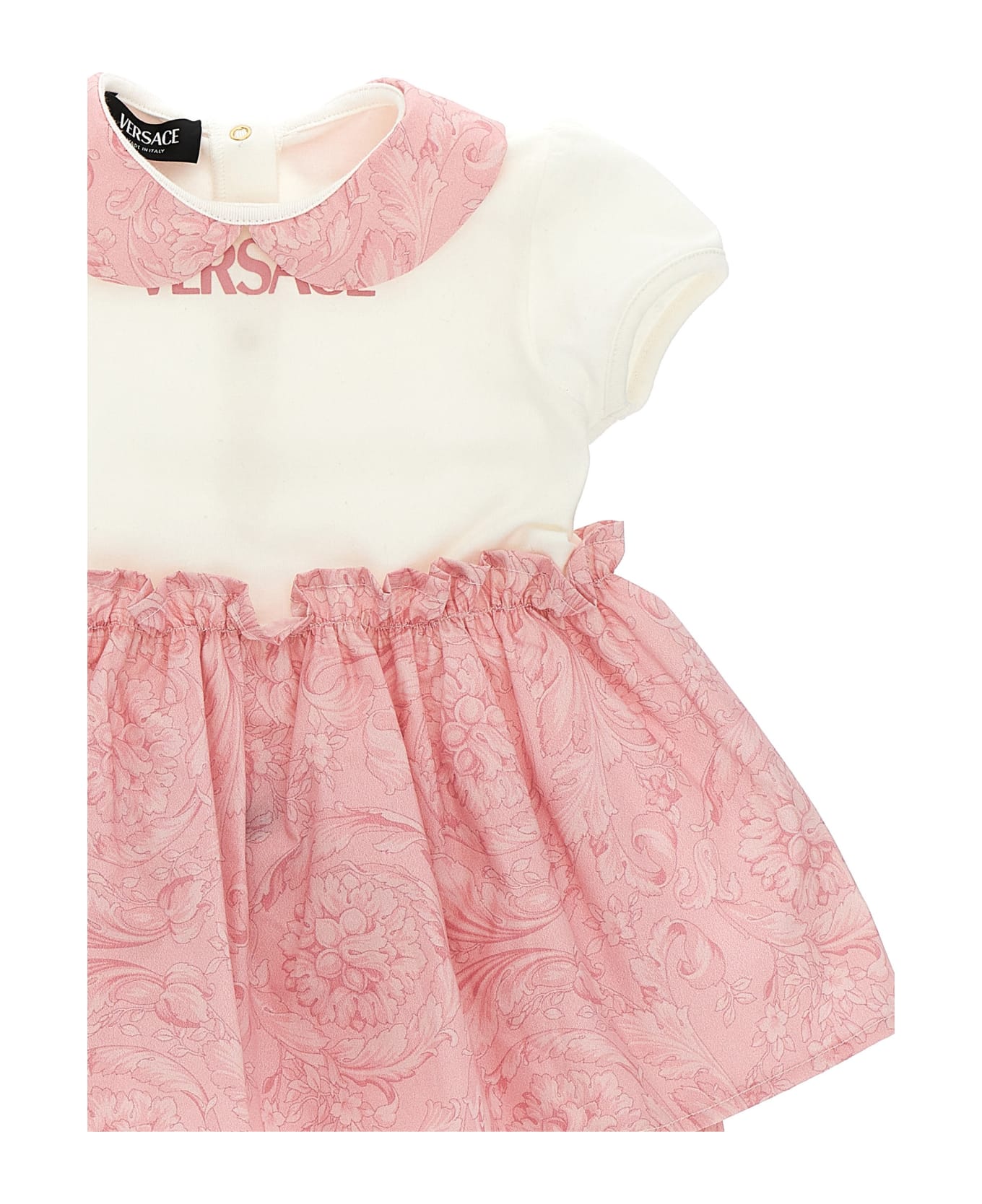 Versace 'barocco' Logo Dress + Culotte - Pink ワンピース＆ドレス