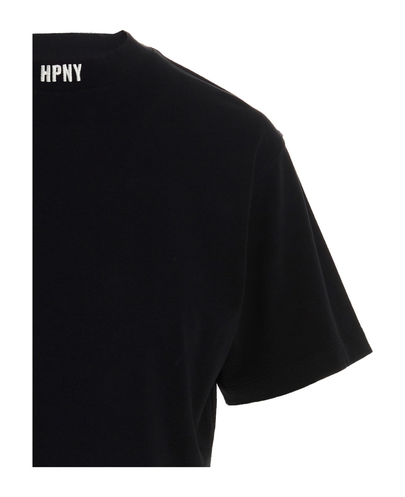 HERON PRESTON 'hpny' Cropped T-shirt - White/Black Tシャツ