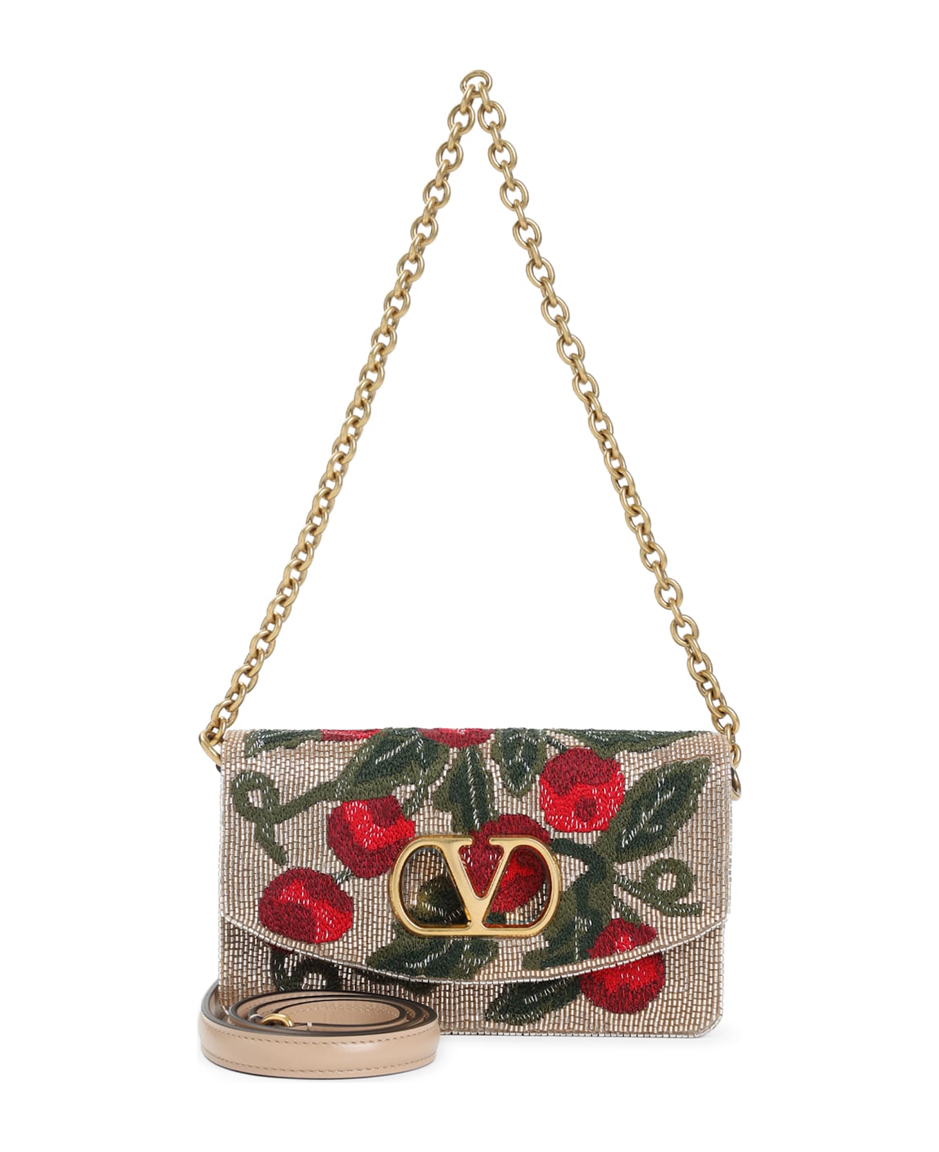 Valentino Garavani Small Clutch - Qq Gold Multicolor
