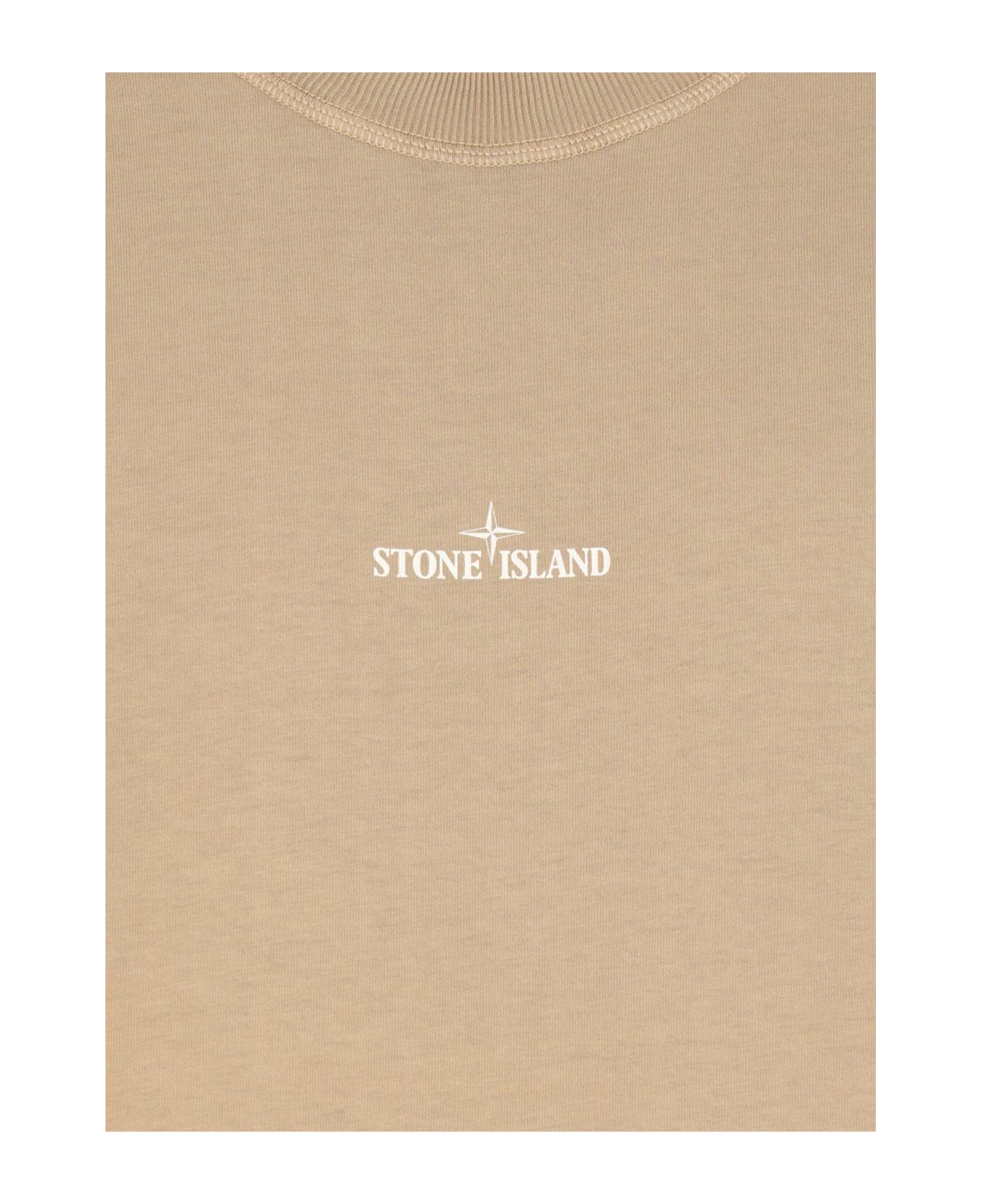 Compass-printed Crewneck T-shirt - Thumbnail 1
