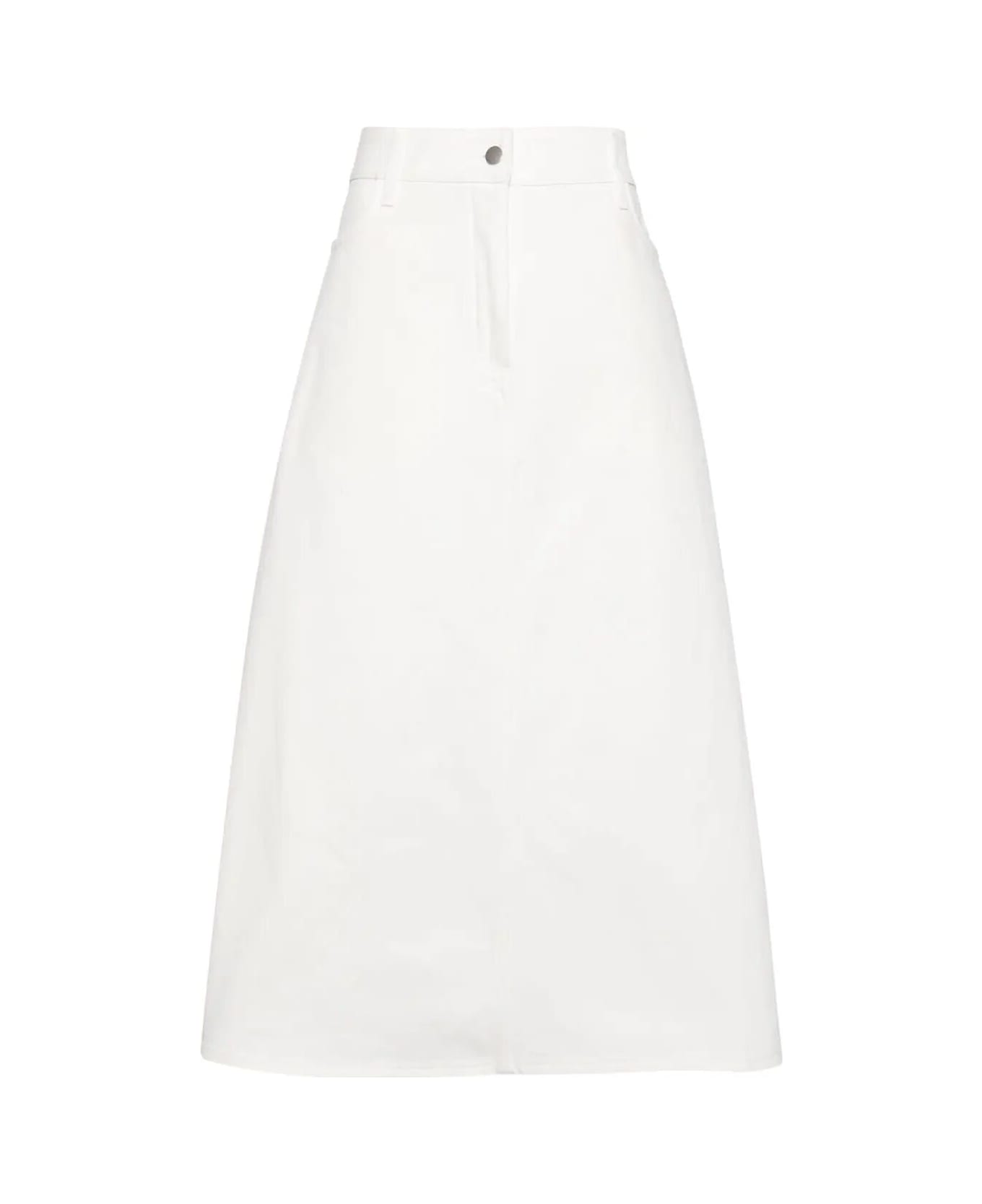 Studio Nicholson A-line Denim Skirt - White スカート
