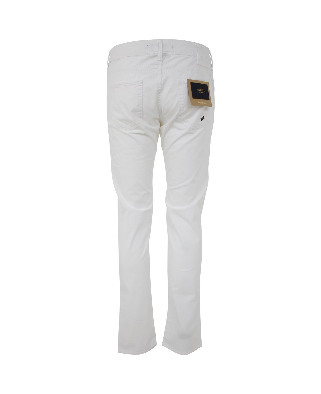 Incotex Genjc Five Pocket Solid Jeans - Optical White