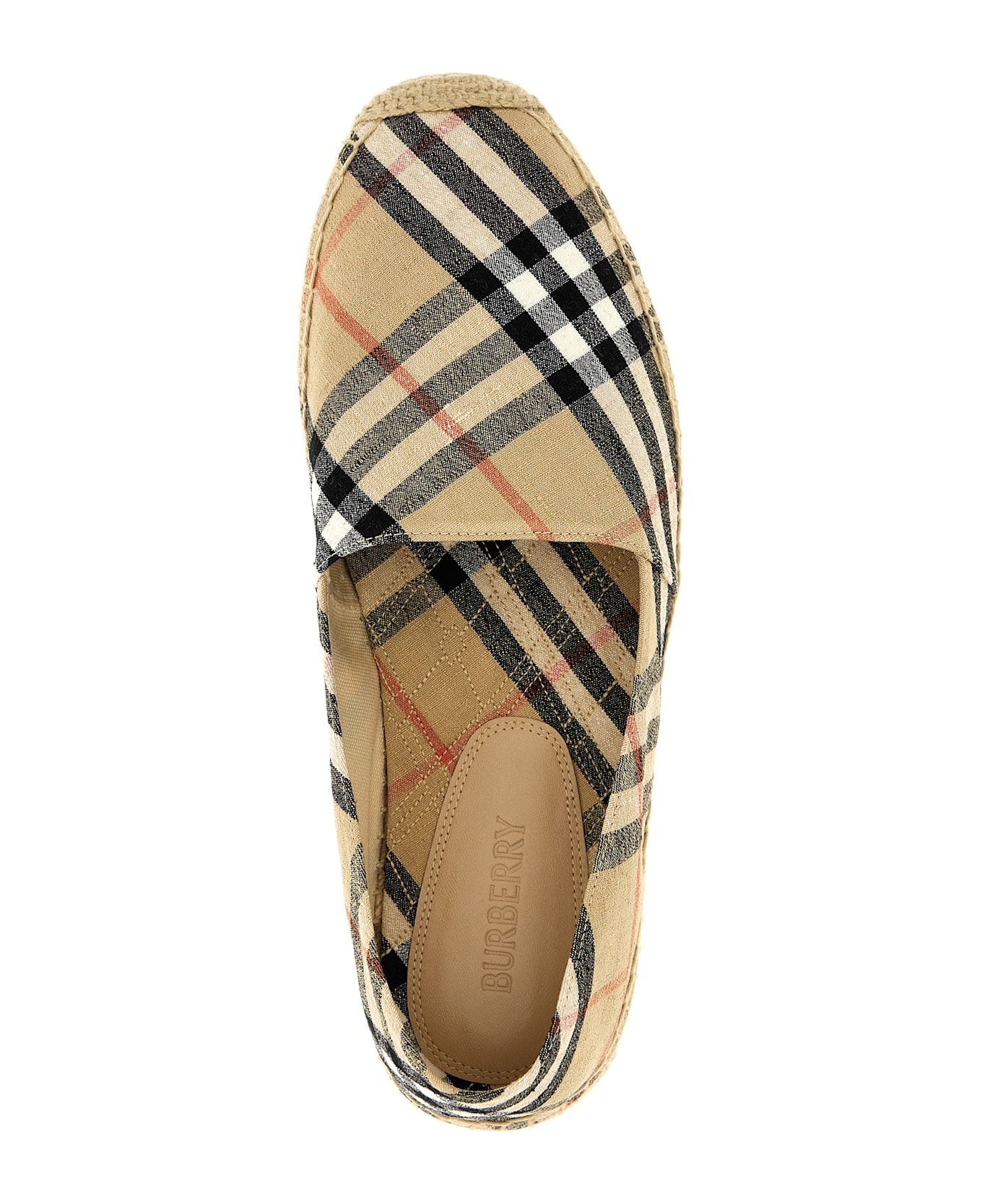 Burberry 
mews Check 
 Espadrilles - Beige