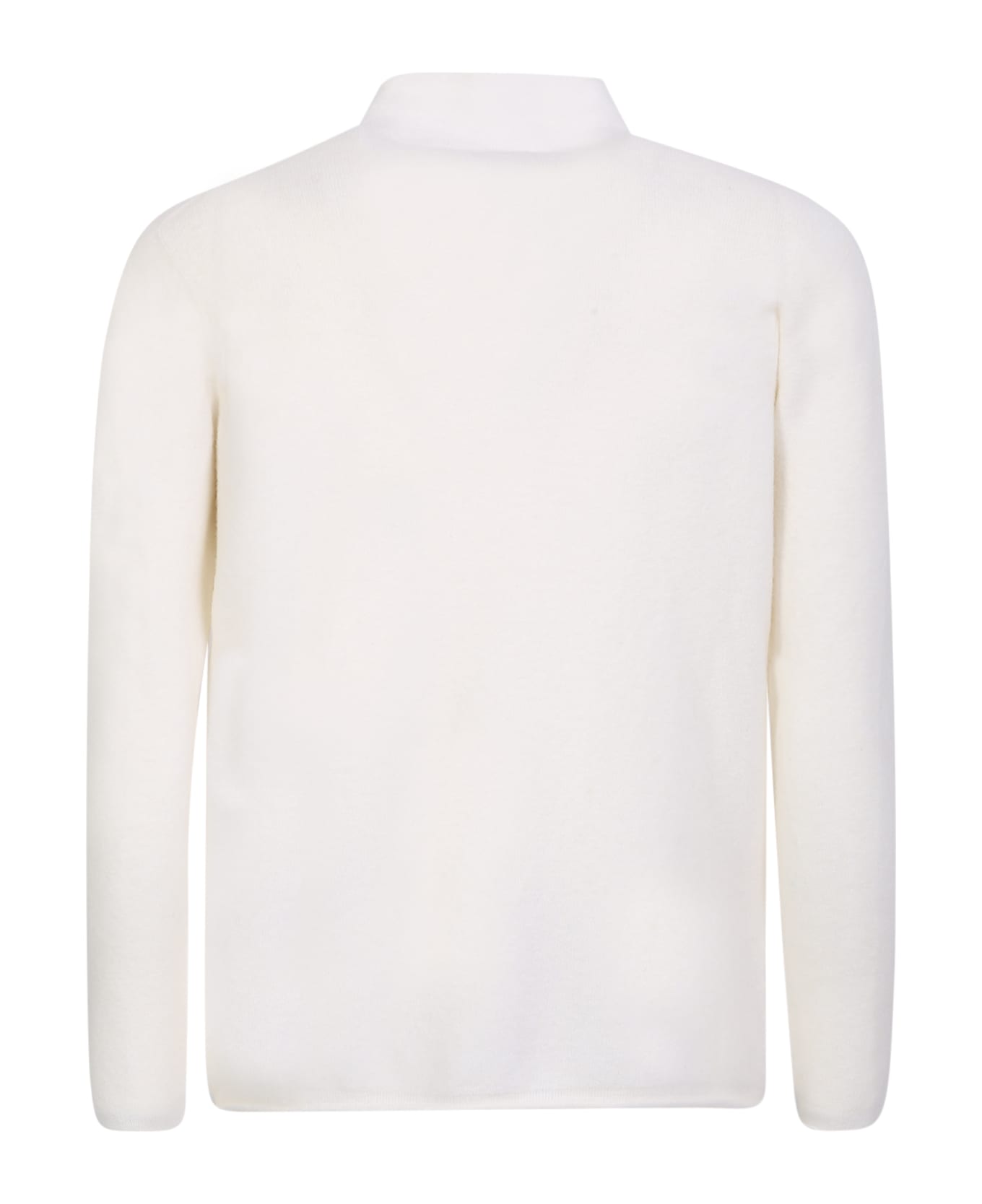 Original Vintage Style Original Vintage High-neck White Sweater - White ニットウェア