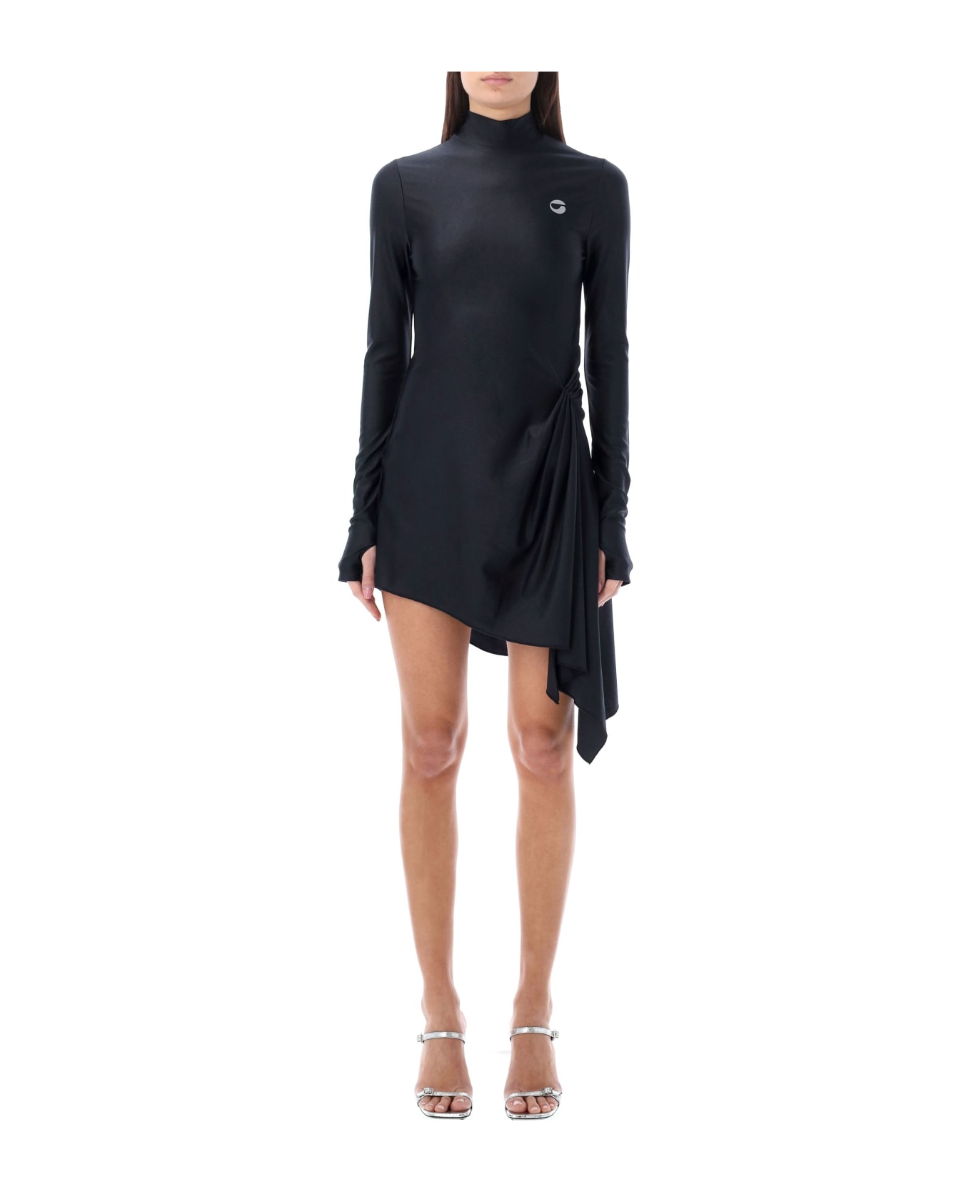 Coperni Draped Mini Dress - BLACK ワンピース＆ドレス