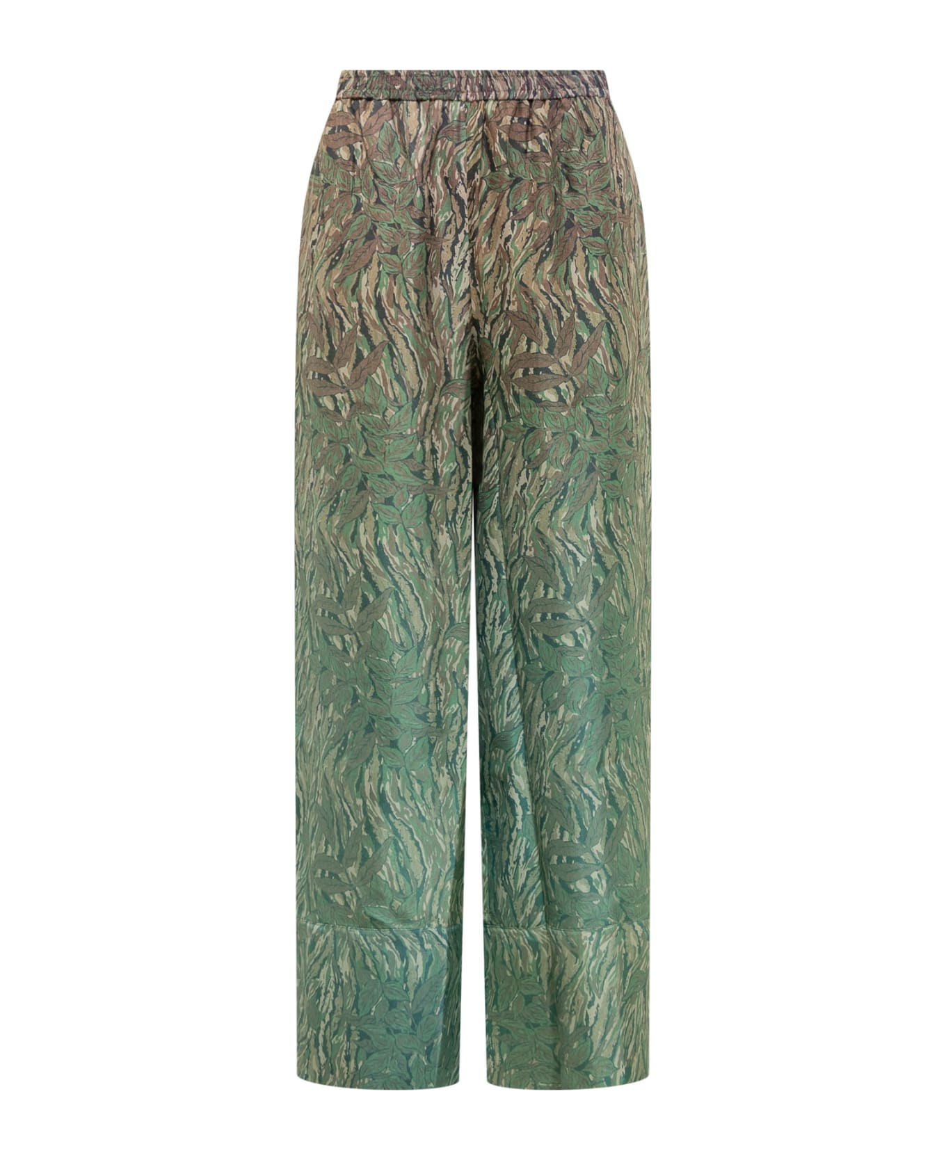 Pierre-Louis Mascia Silk Pants With Floral Print - Blu ボトムス