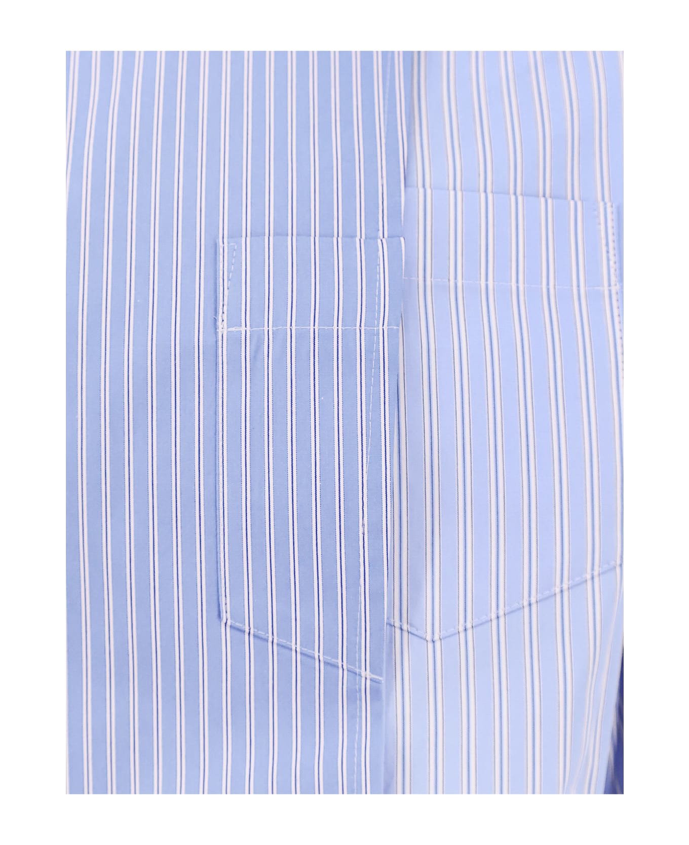 Sacai Striped Cotton Popeline Shirt - STRIPE MIX