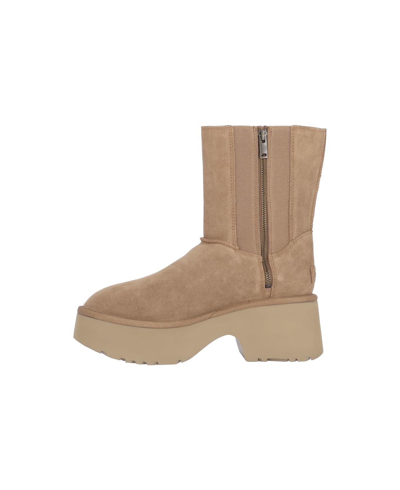 UGG 'classic Twin Seam New Heights' Ankle Boots - Beige