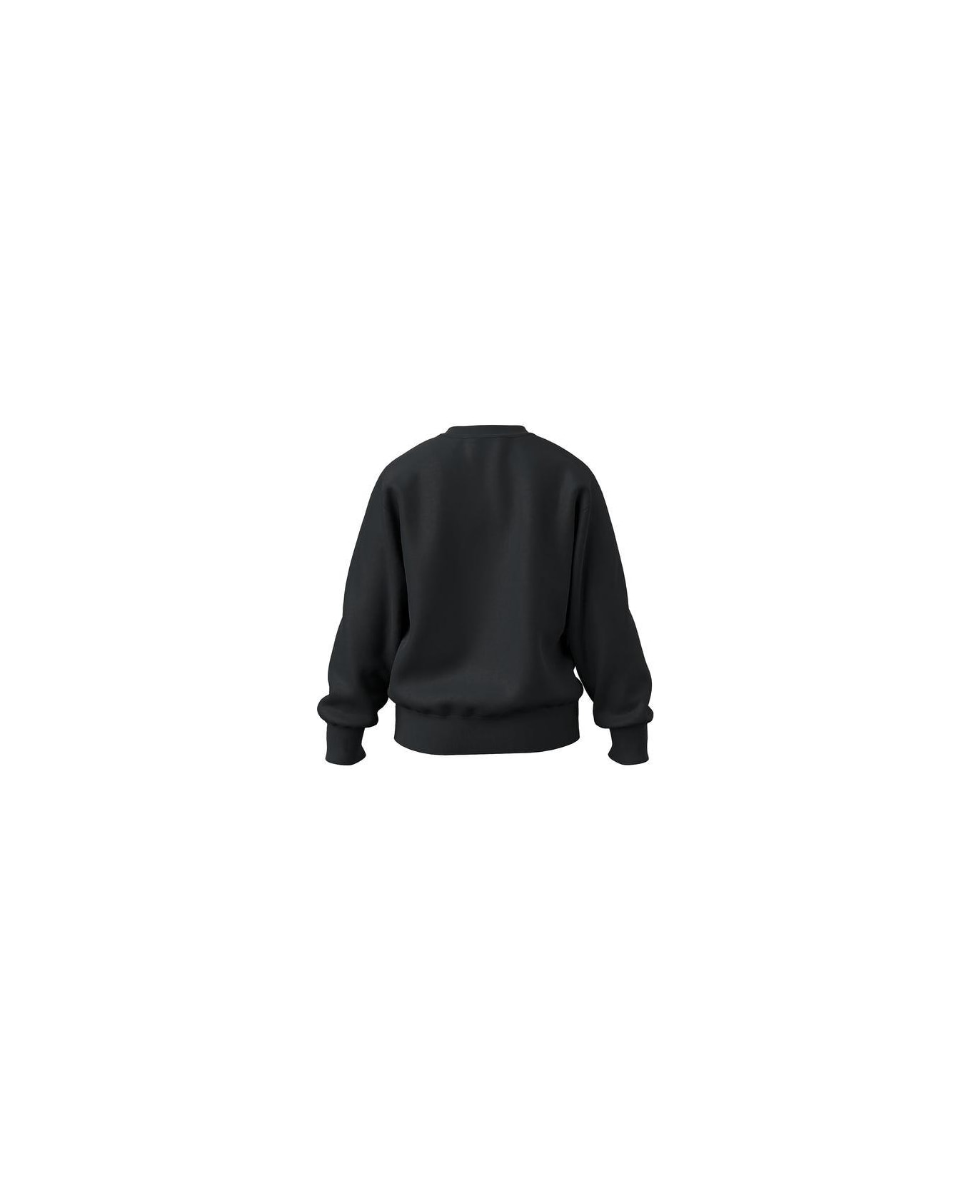 Diesel Samor Over Sweat-shirt Diesel Black Crew-neck Sweatshirt With Diesel "love Division" Logo - Black