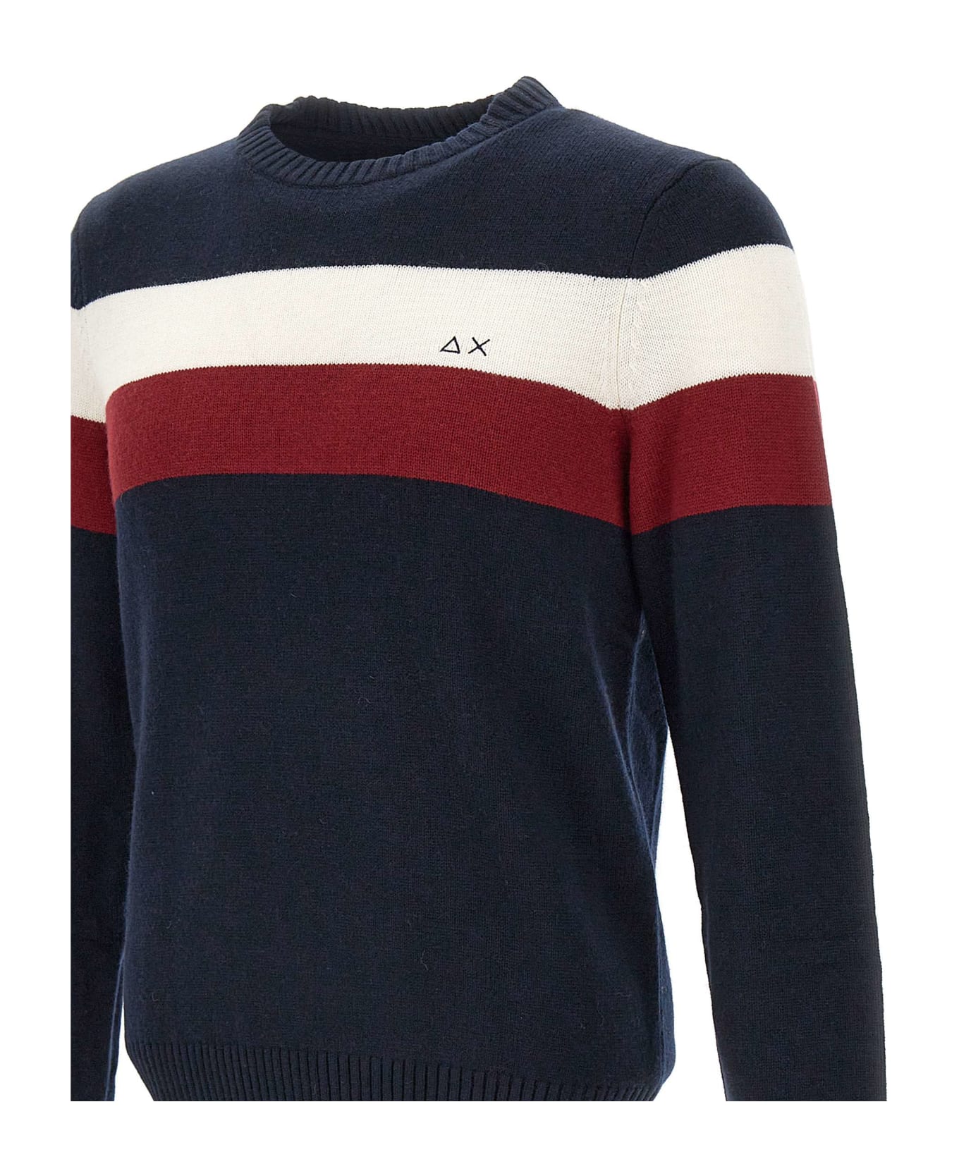 Sun 68 'fancy'wool, Viscose And Cashmere Sweater Sweater - NAVY BLUE ニットウェア