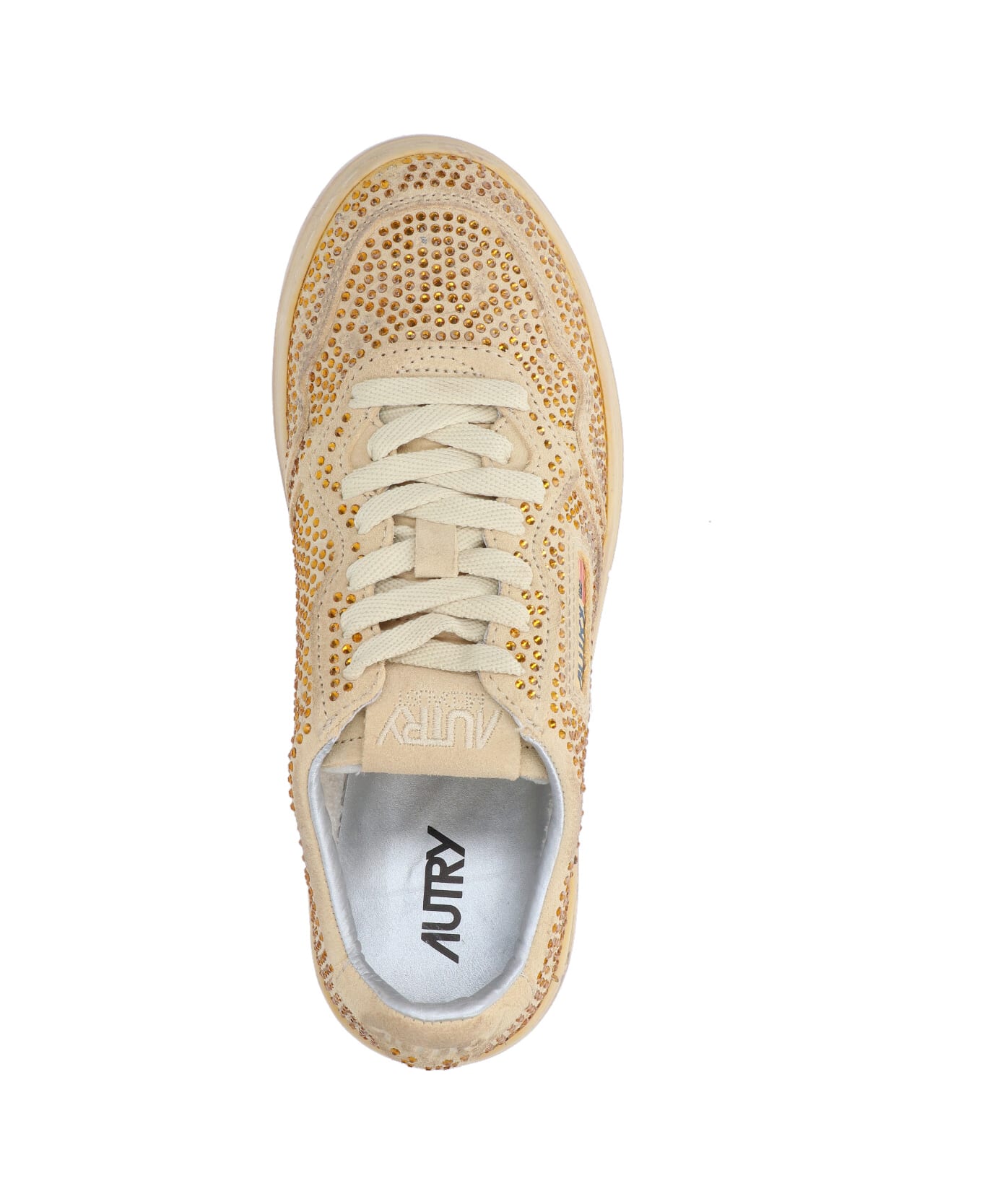 Autry "medalist Low Crystal" Sneakers - Beige