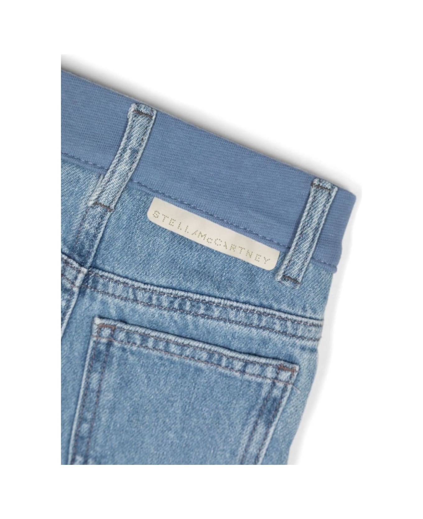 Stella McCartney Kids Jeans With Logo - Blue ボトムス