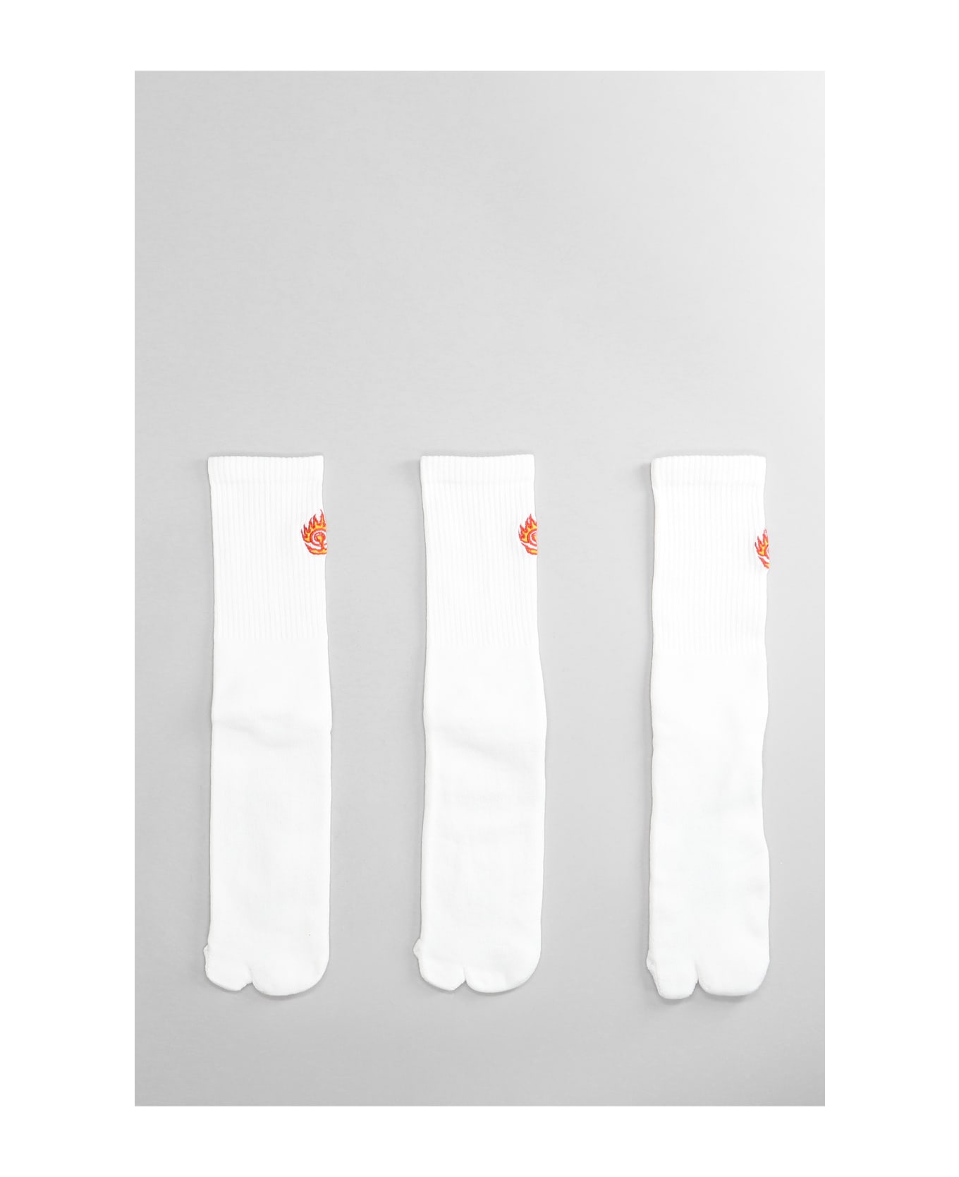 Maharishi Socks In White Cotton - white