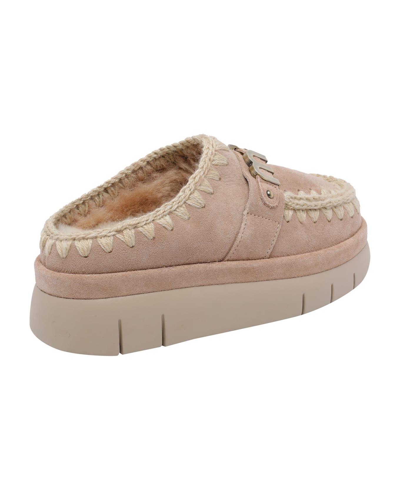 Mou Bounce Welt Clog Suede - Beige