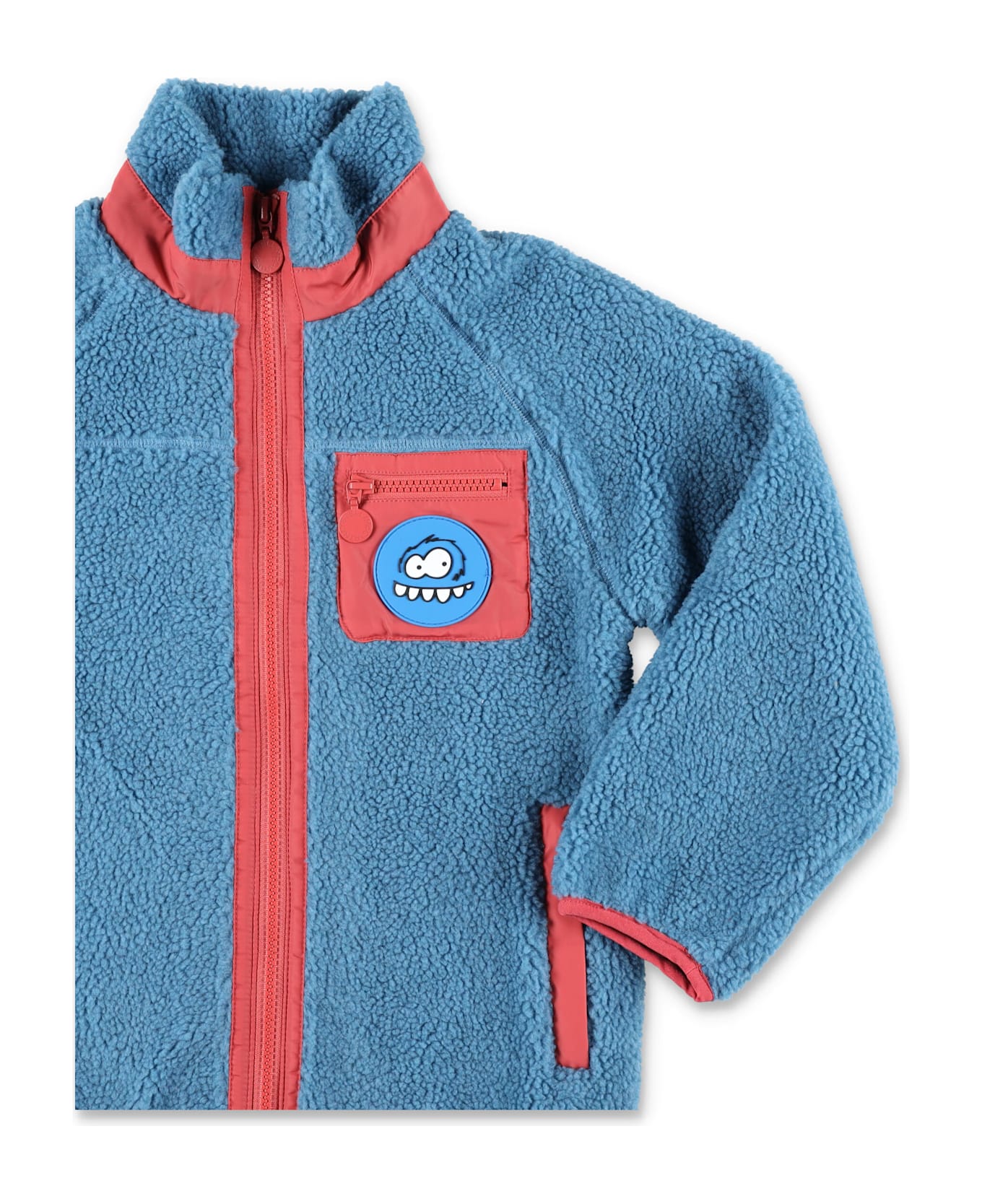 Stella McCartney Kids Monster Patch Fleece Jacket - BLUE