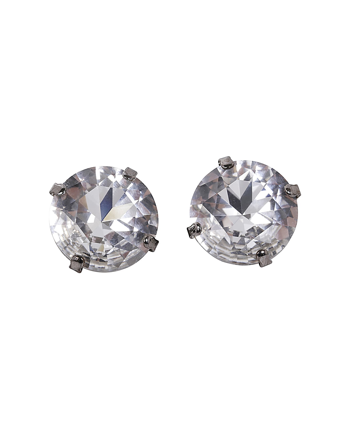 Helene Zubeldia Crystal Rock Earrings Clips - Multi