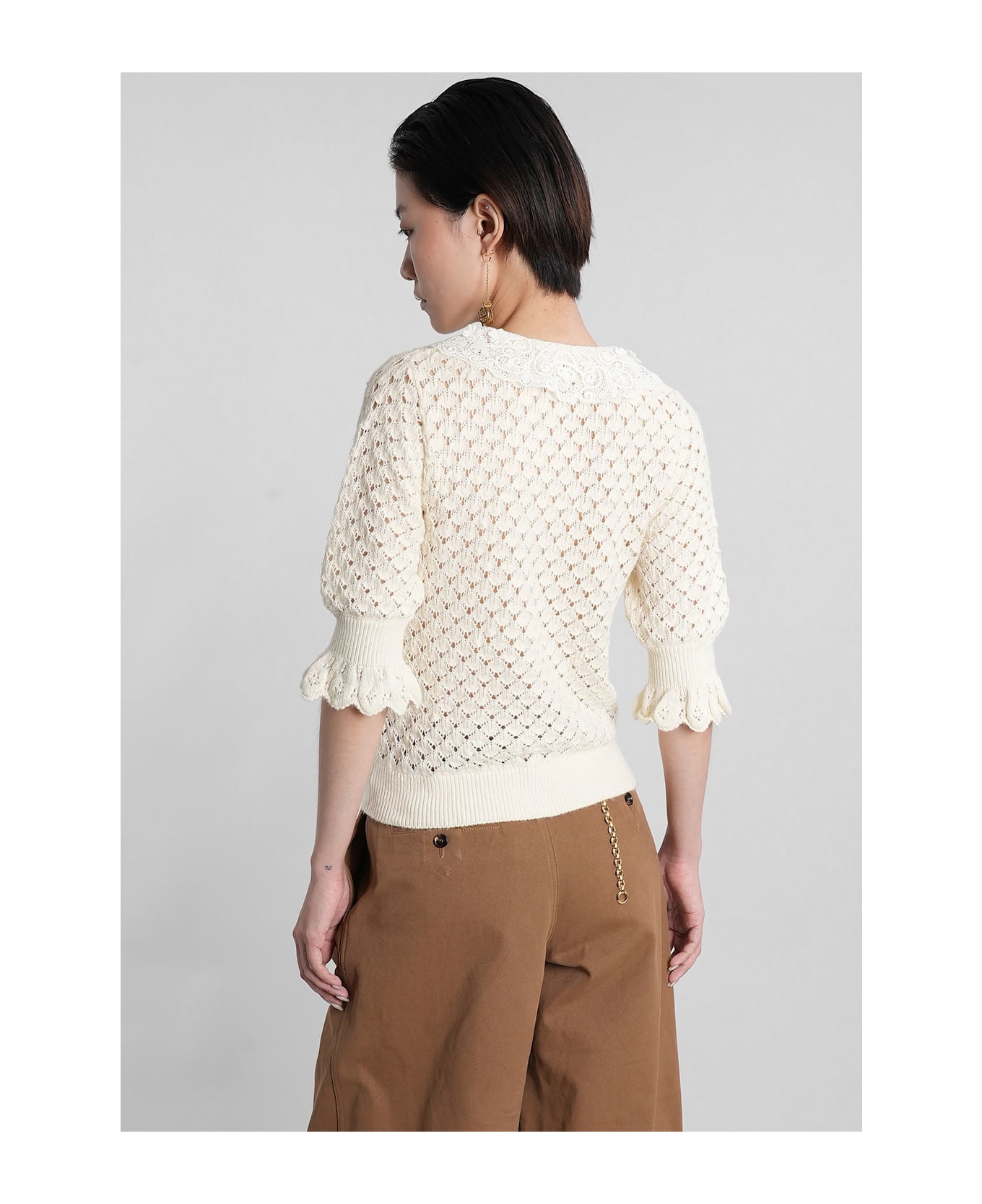 Chloé Knitwear In Beige Cotton - beige