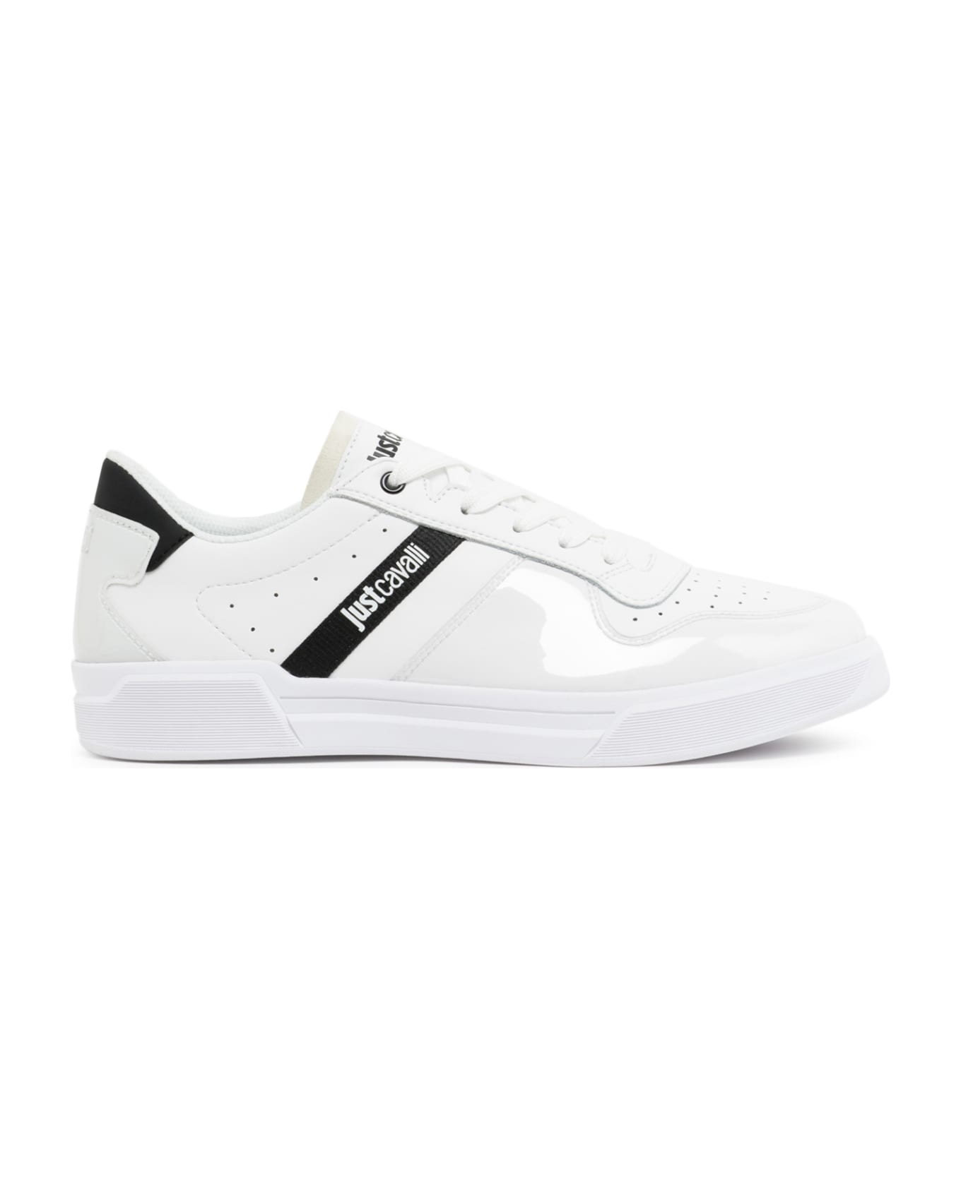 Just Cavalli White Low Top Sneakers - White