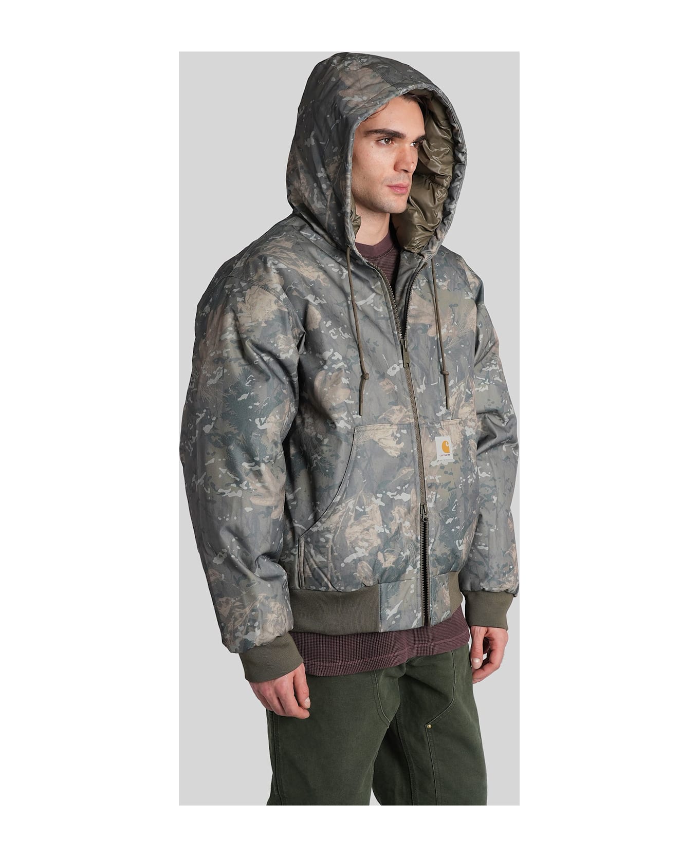 Carhartt Og Active Cold Jkt Casual Jacket In Camouflage Polyester - camouflage