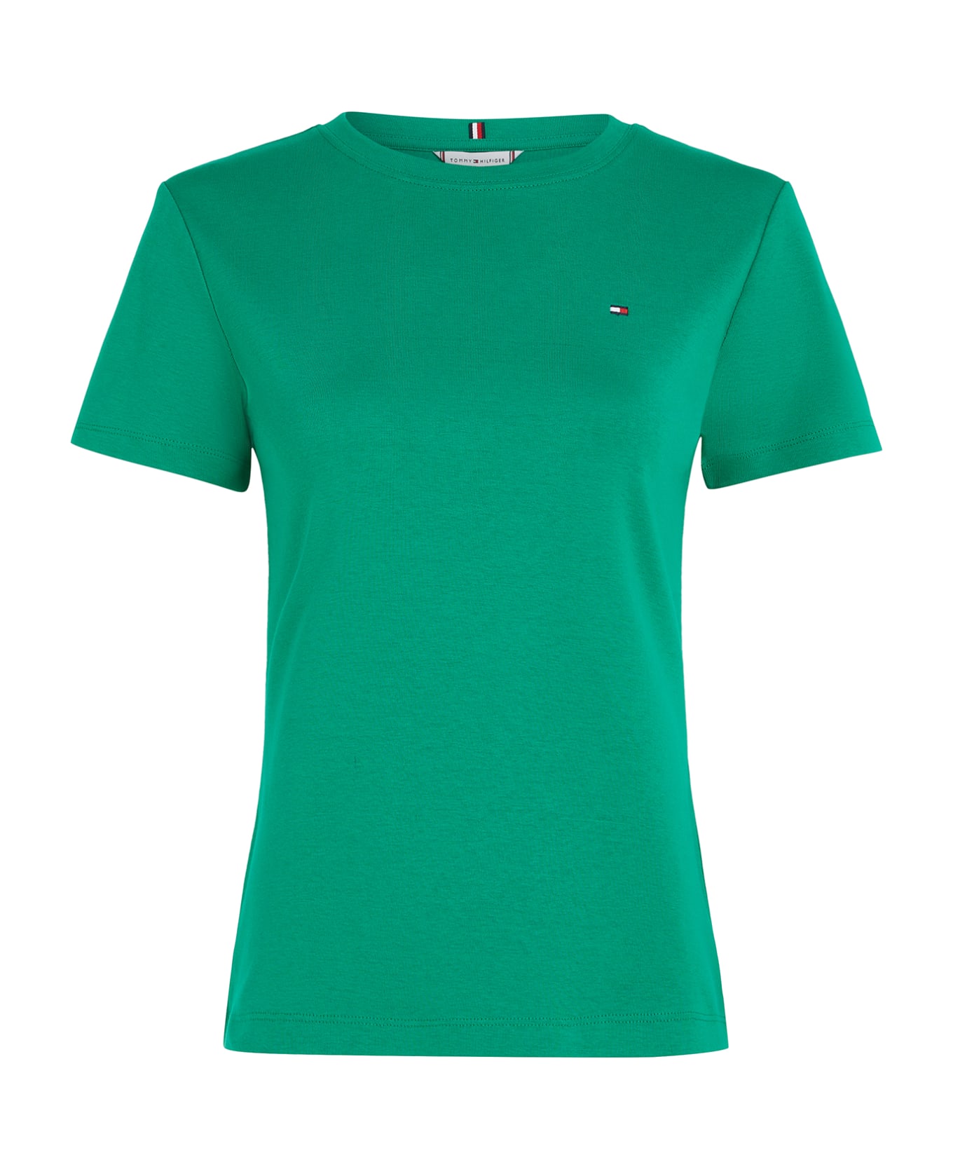 Tommy Hilfiger Green T-shirt With Mini Logo - OLYMPIC GREEN
