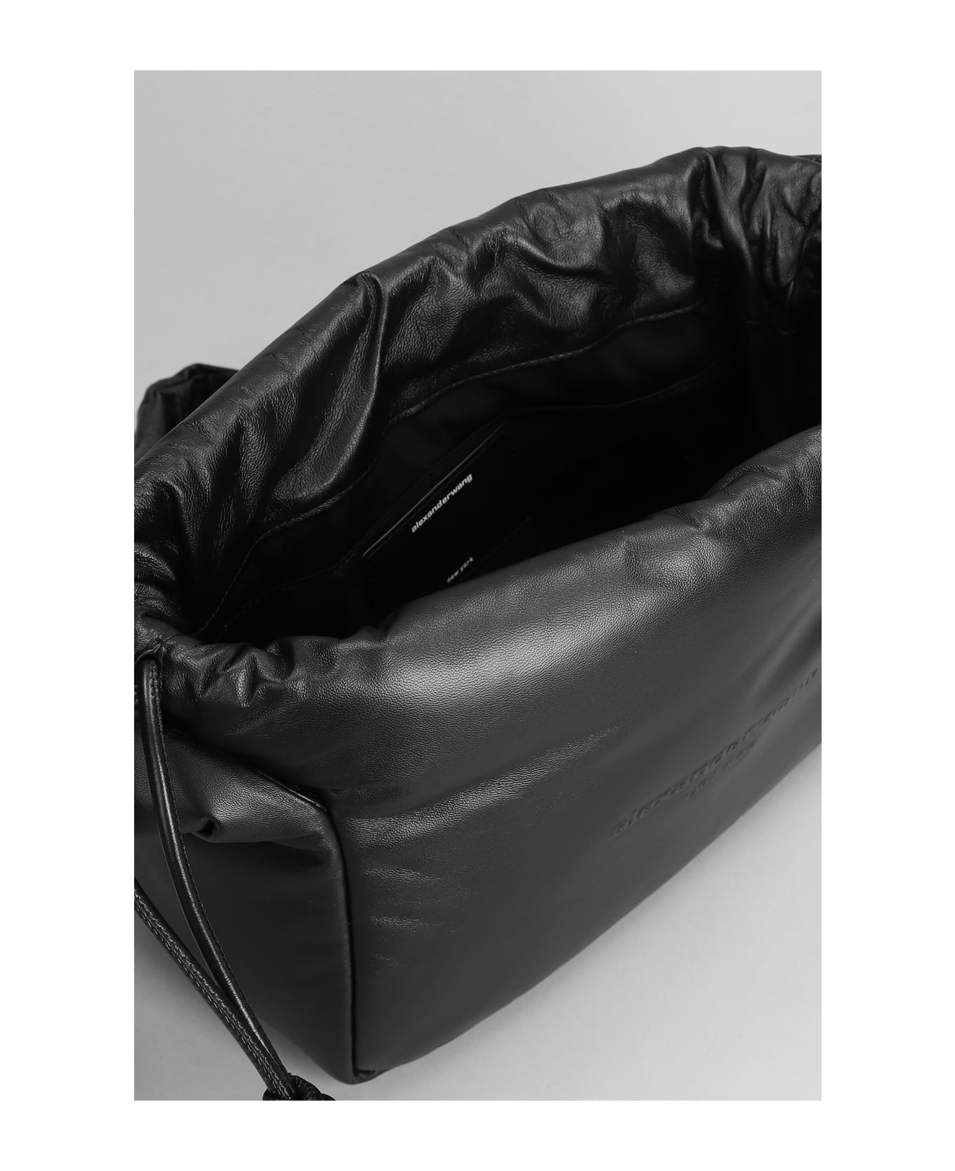 Alexander Wang Ryan Puff Shoulder Bag In Black Leather - black ショルダーバッグ